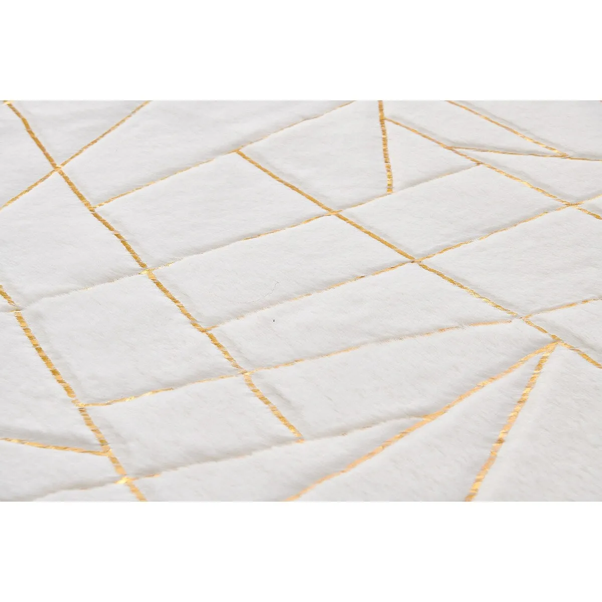 Lily Luxury Geometric Abstract Gilded Rectangular Area Rug