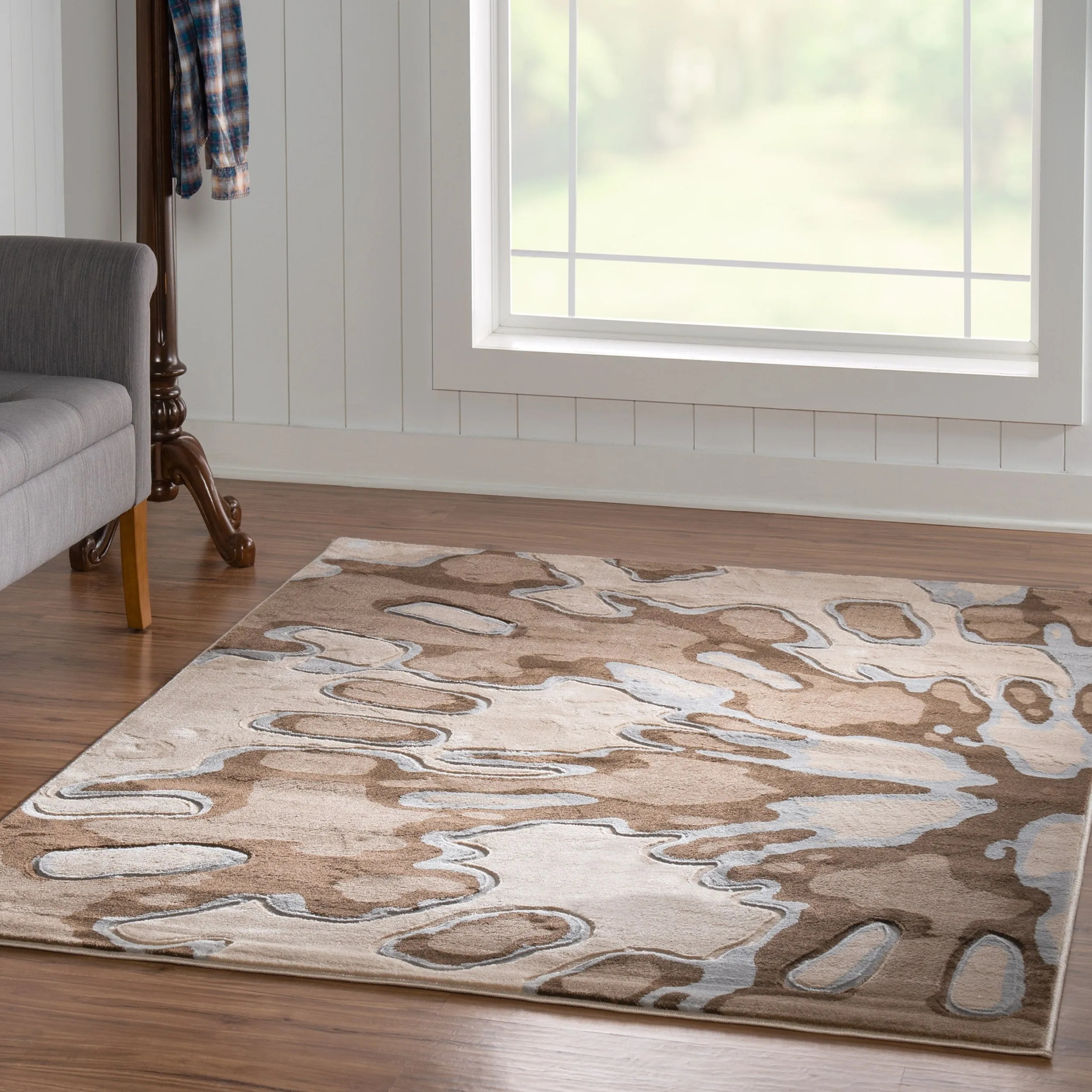 Linon Milan Abstract Beige Rug