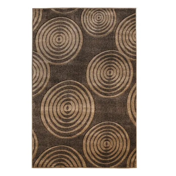 Linon Milan Collection Circles Area Rug