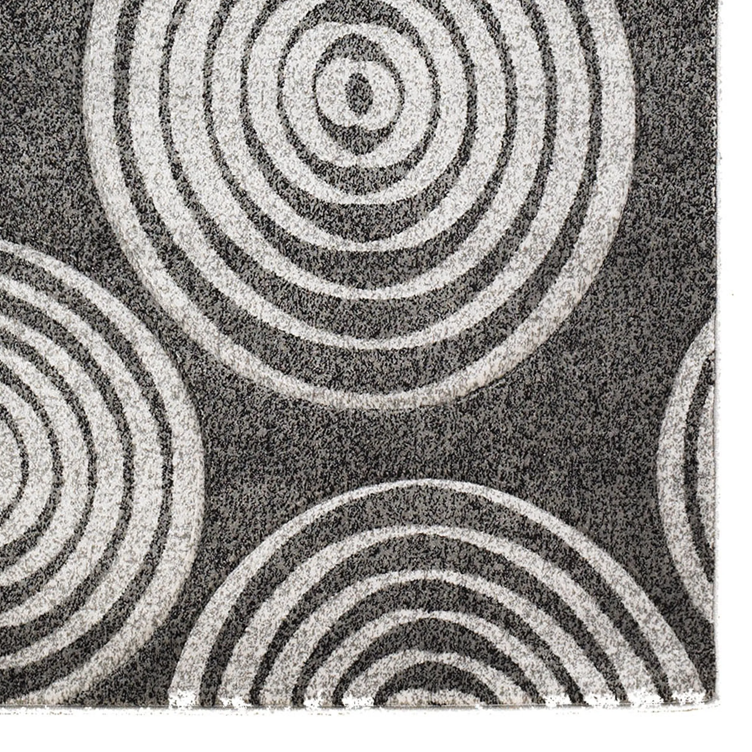 Linon Milan Collection Circles Area Rug