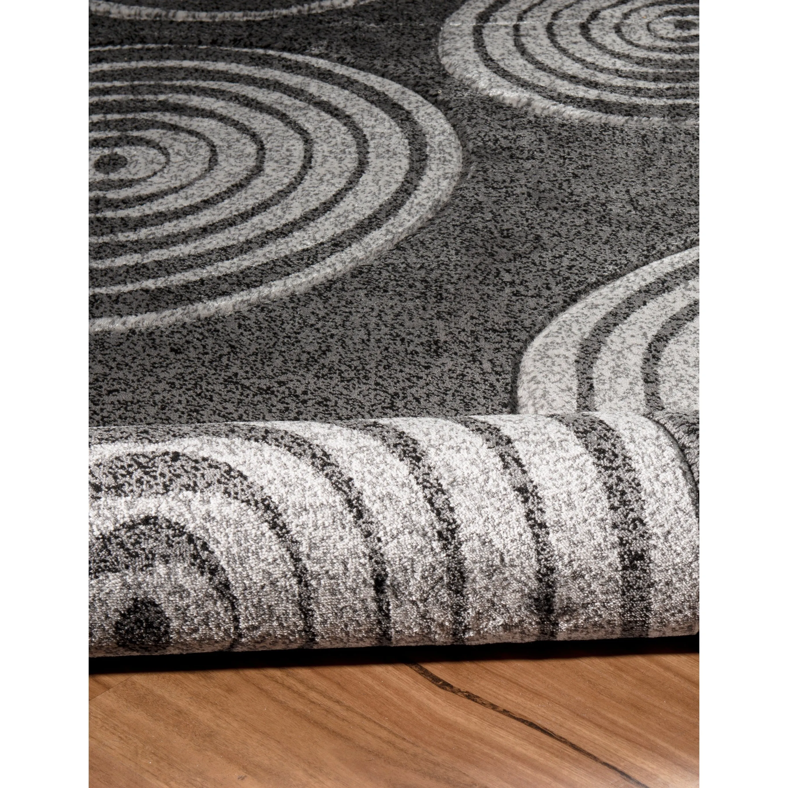Linon Milan Collection Circles Area Rug