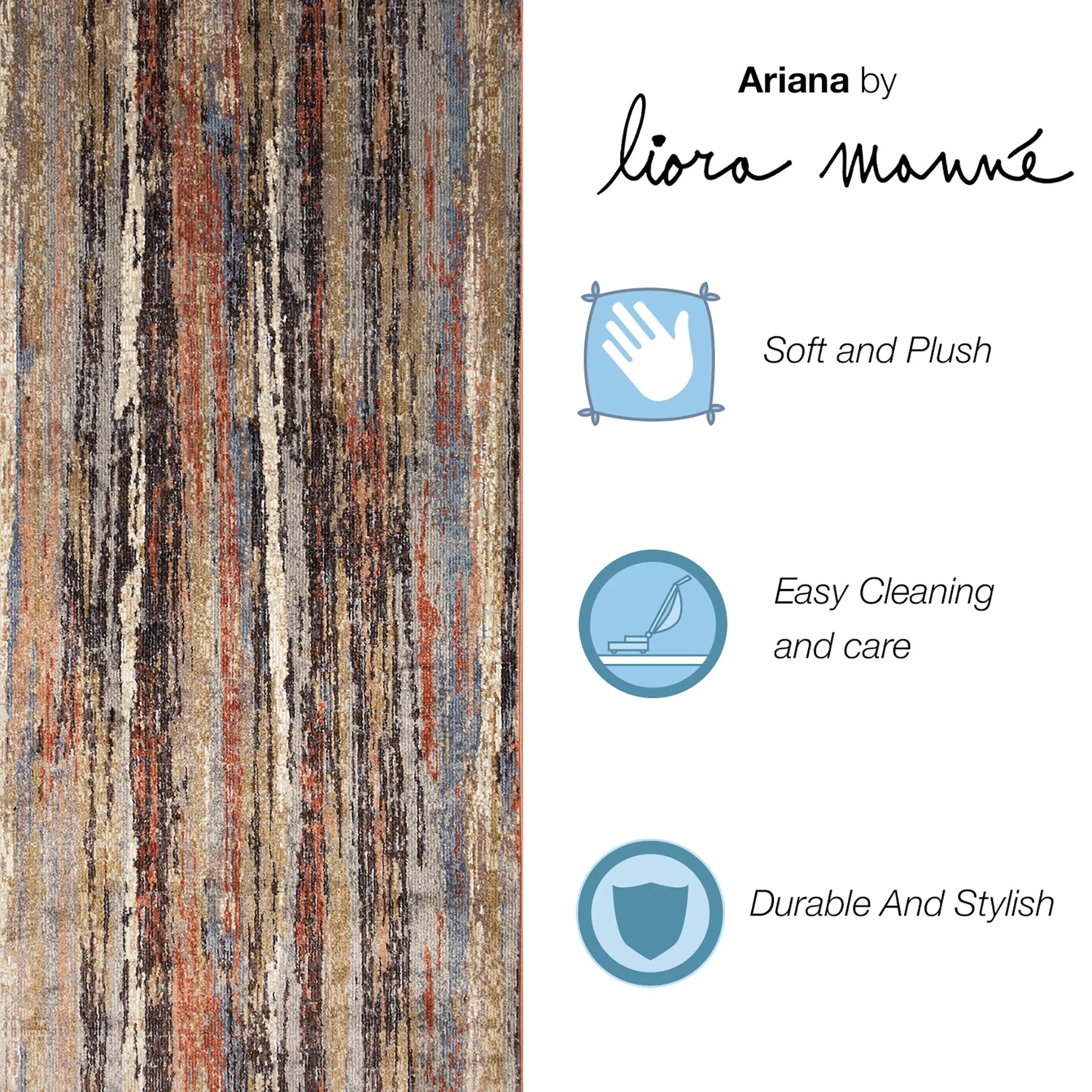 Liora Manne Ariana Brushstrokes Indoor Rug