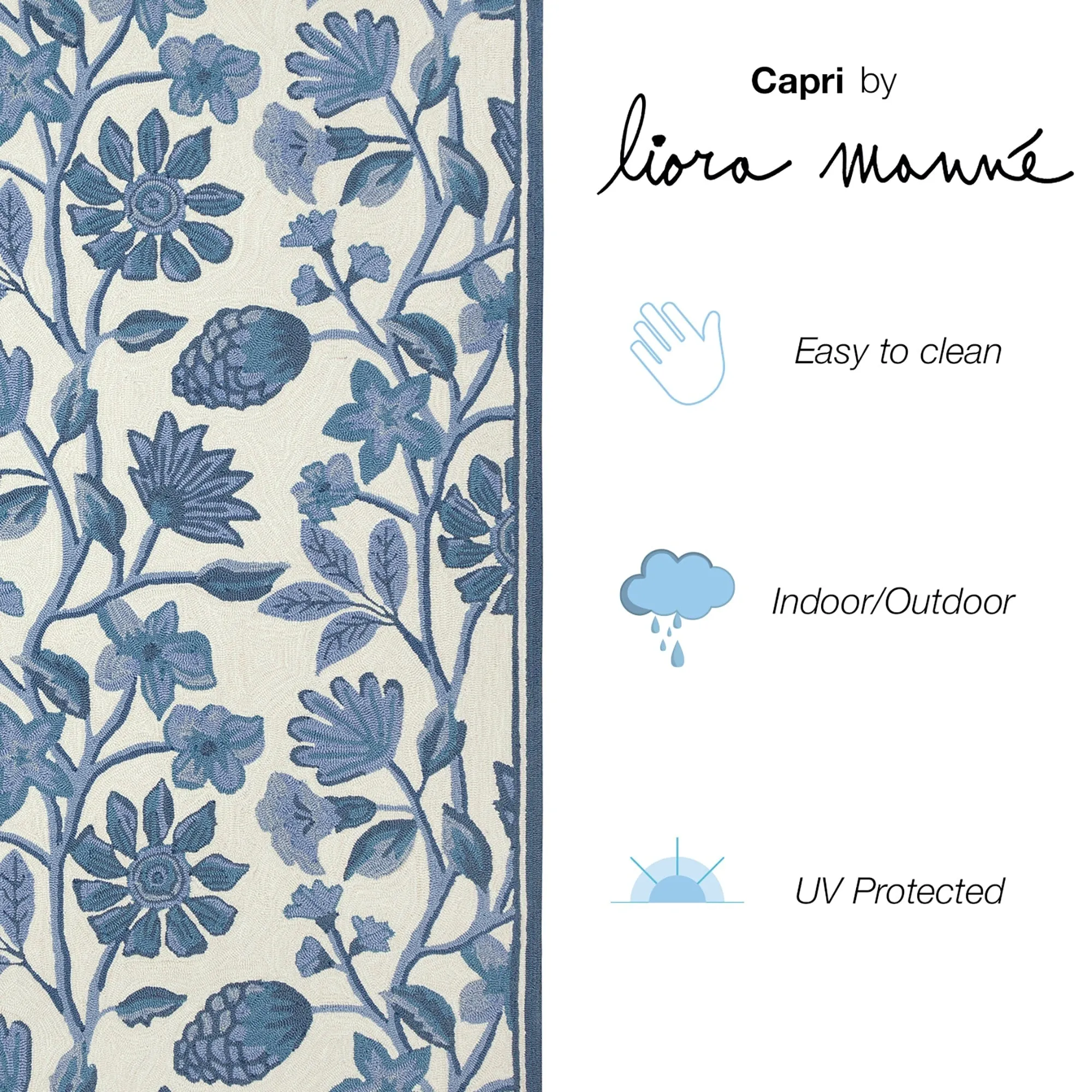 Liora Manne Capri Floral Vine Indoor/Outdoor Rug