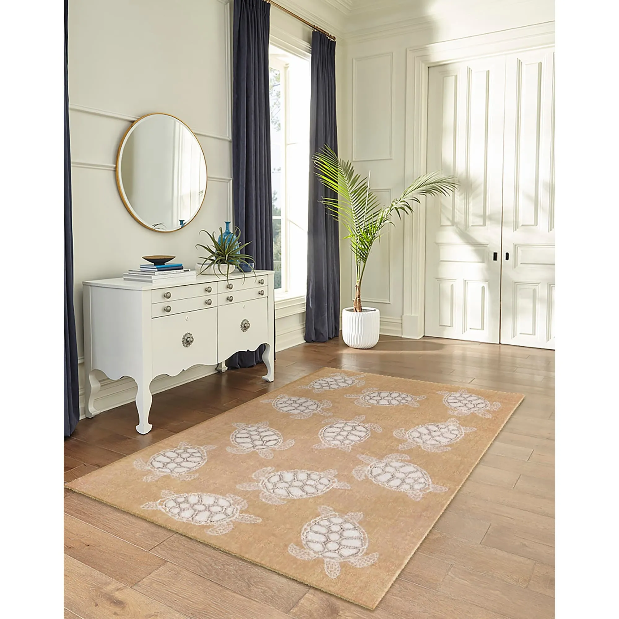 Liora Manne Carmel Collection Sea Turtles Indoor/ Outdoor Area Rug