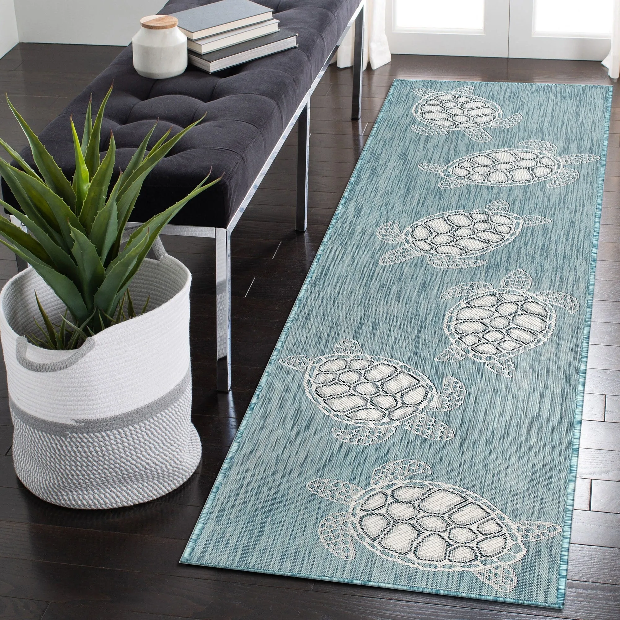 Liora Manne Carmel Collection Sea Turtles Indoor/ Outdoor Area Rug