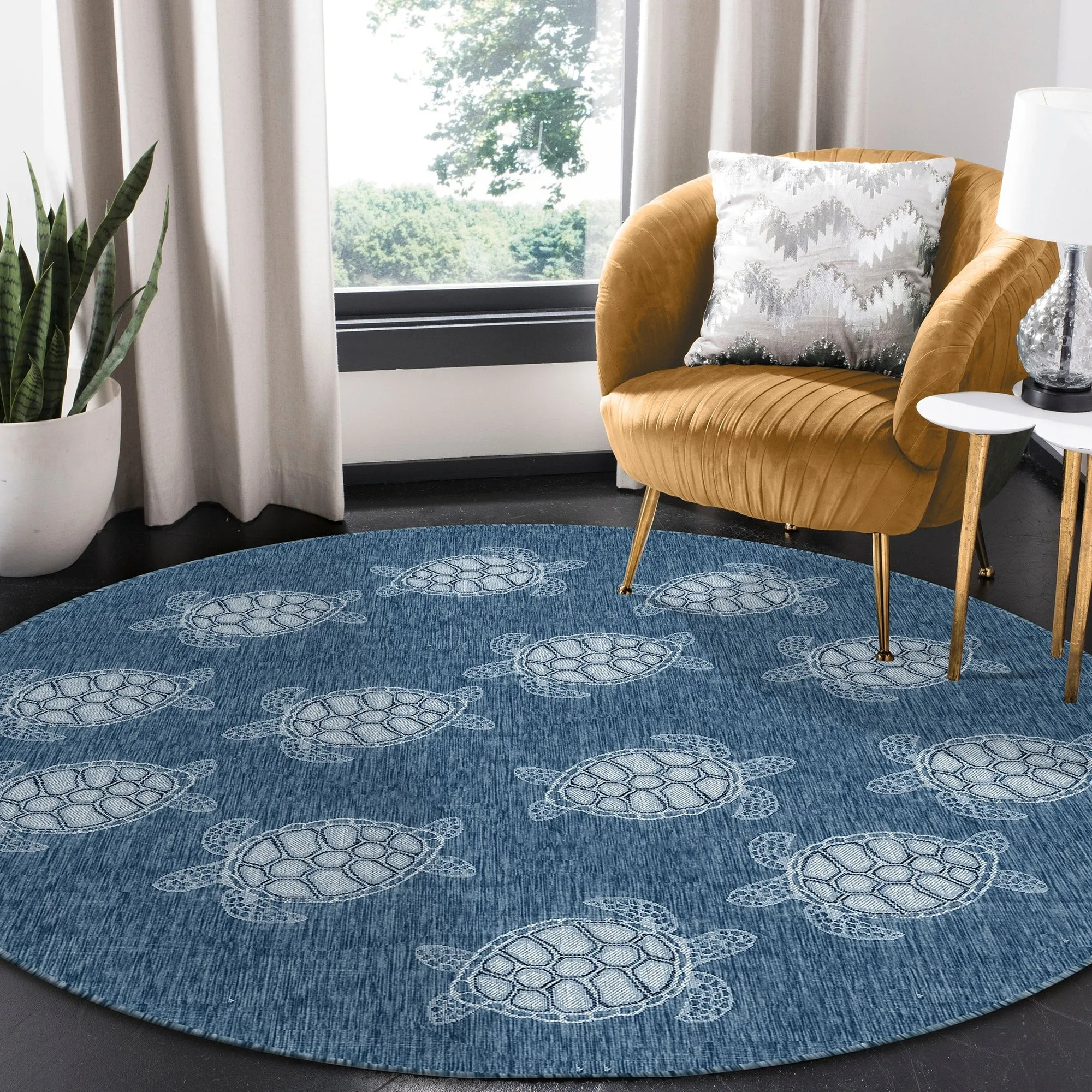 Liora Manne Carmel Collection Sea Turtles Indoor/ Outdoor Area Rug