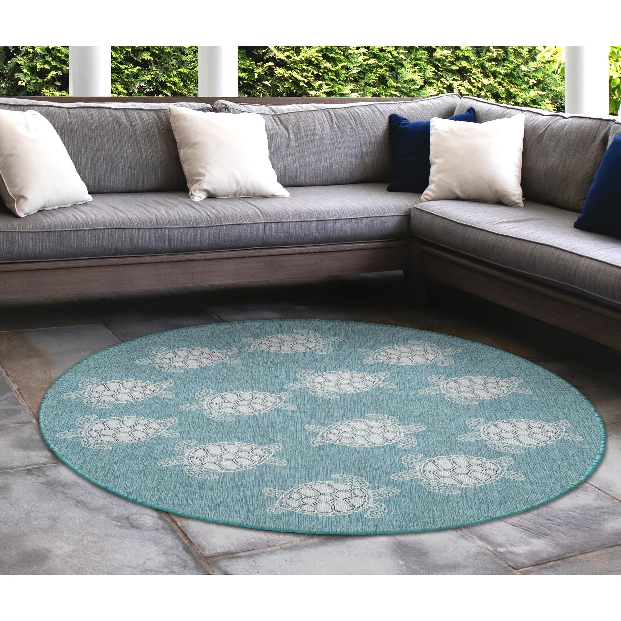 Liora Manne Carmel Collection Sea Turtles Indoor/ Outdoor Area Rug