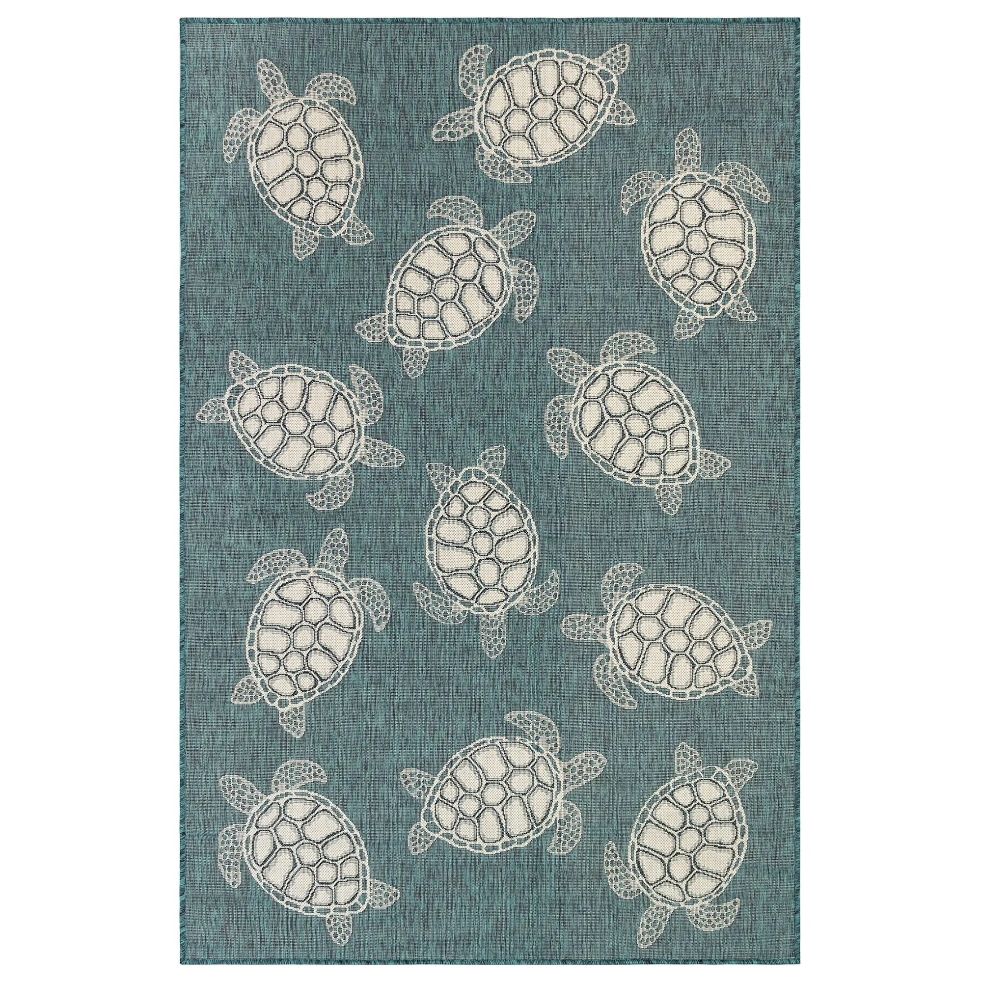 Liora Manne Carmel Collection Sea Turtles Indoor/ Outdoor Area Rug