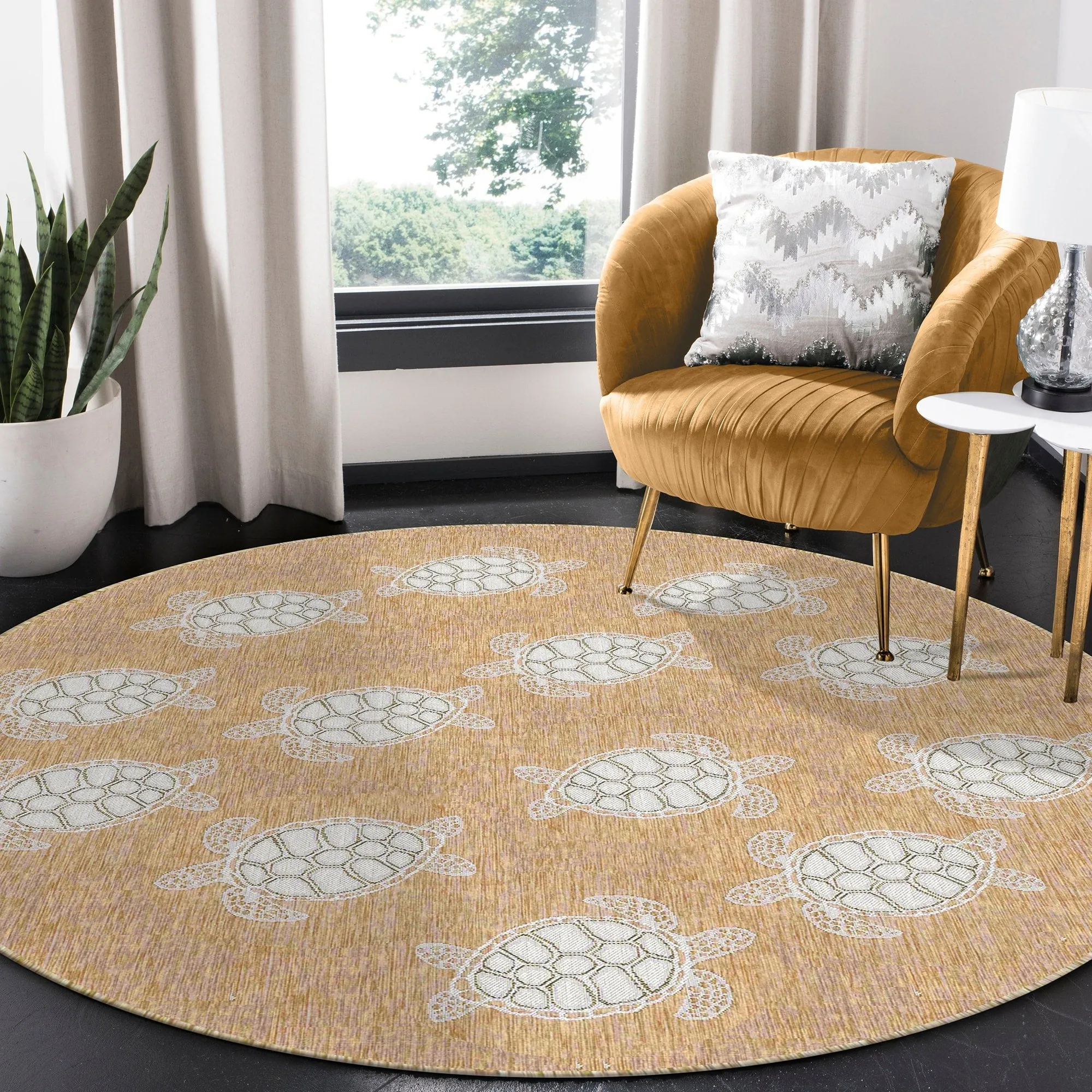Liora Manne Carmel Collection Sea Turtles Indoor/ Outdoor Area Rug