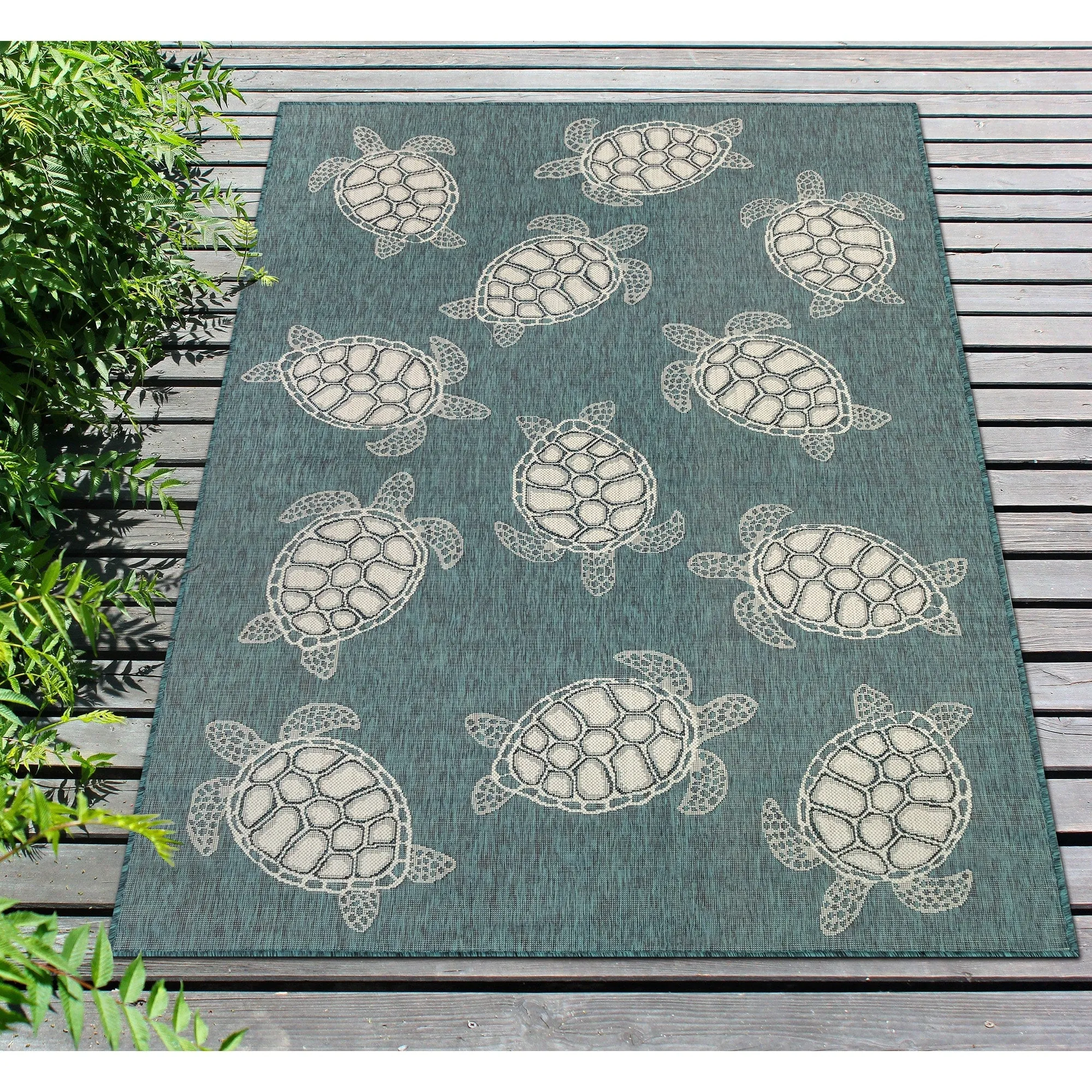 Liora Manne Carmel Collection Sea Turtles Indoor/ Outdoor Area Rug