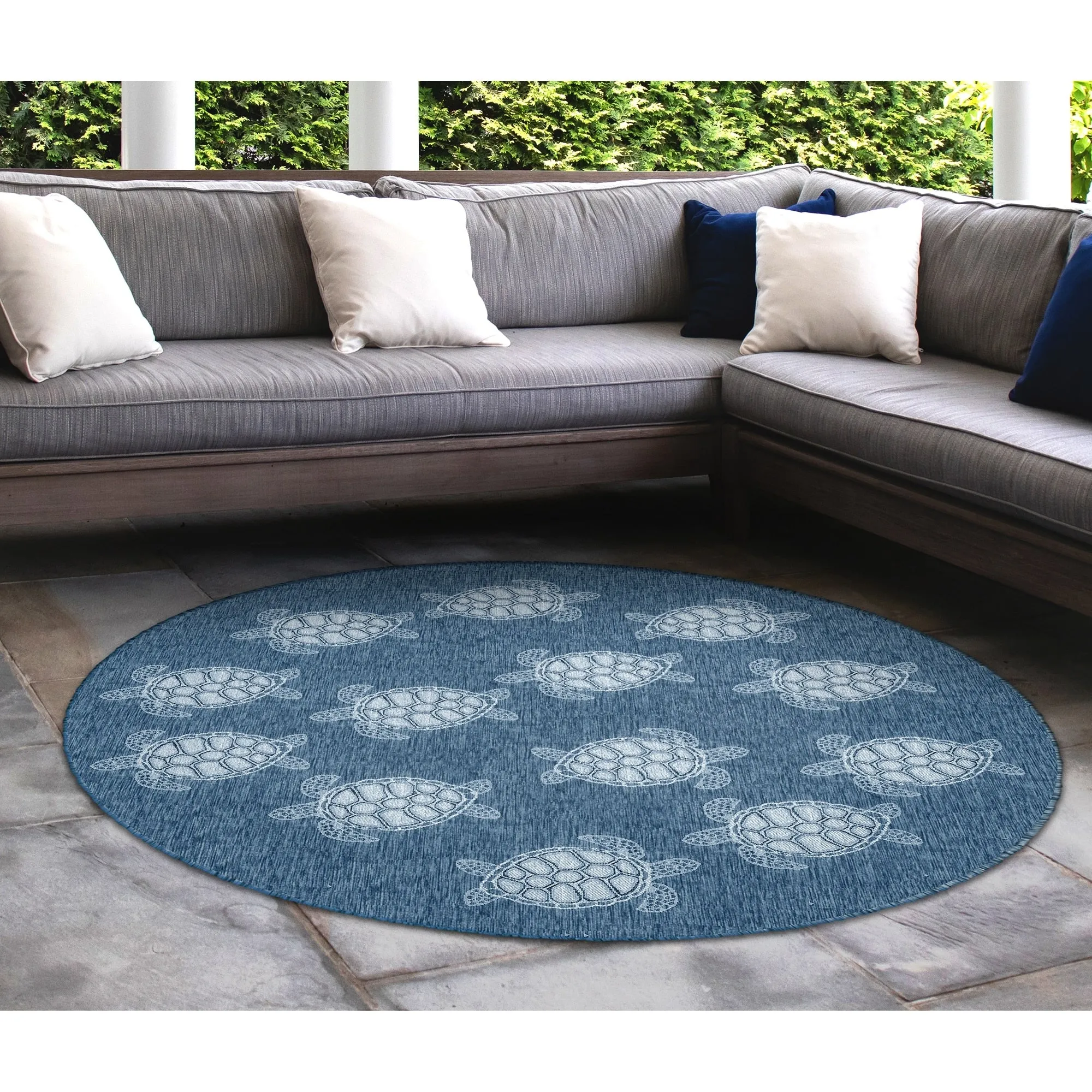 Liora Manne Carmel Collection Sea Turtles Indoor/ Outdoor Area Rug