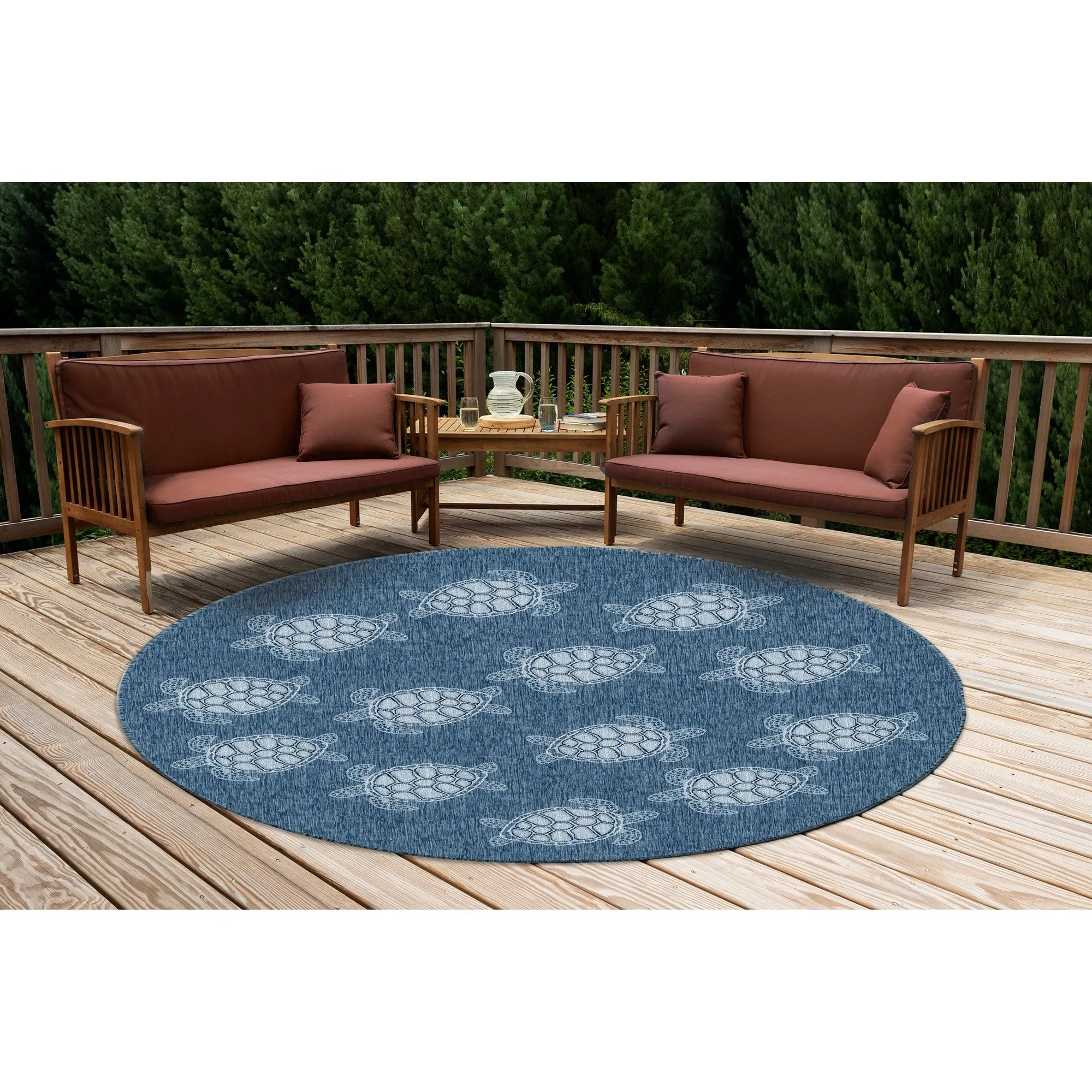 Liora Manne Carmel Collection Sea Turtles Indoor/ Outdoor Area Rug