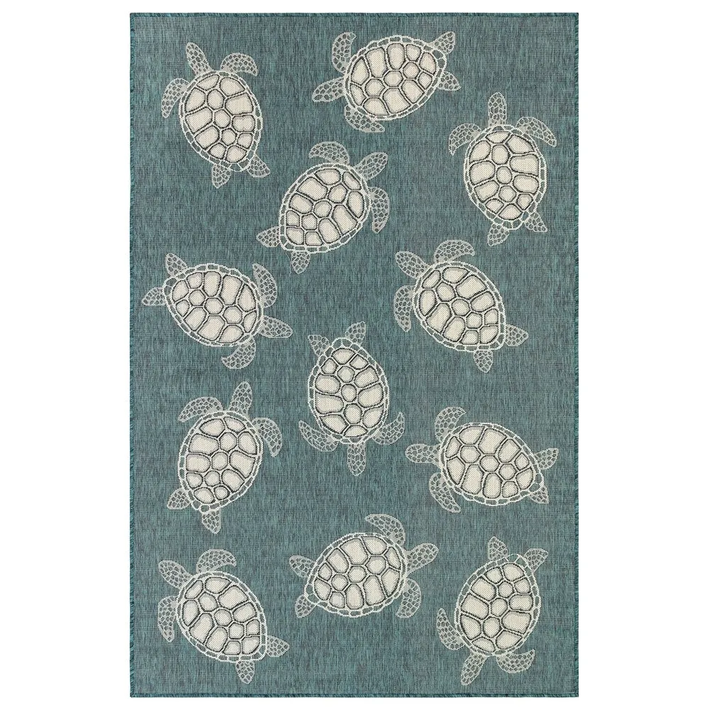 Liora Manne Carmel Collection Sea Turtles Indoor/ Outdoor Area Rug