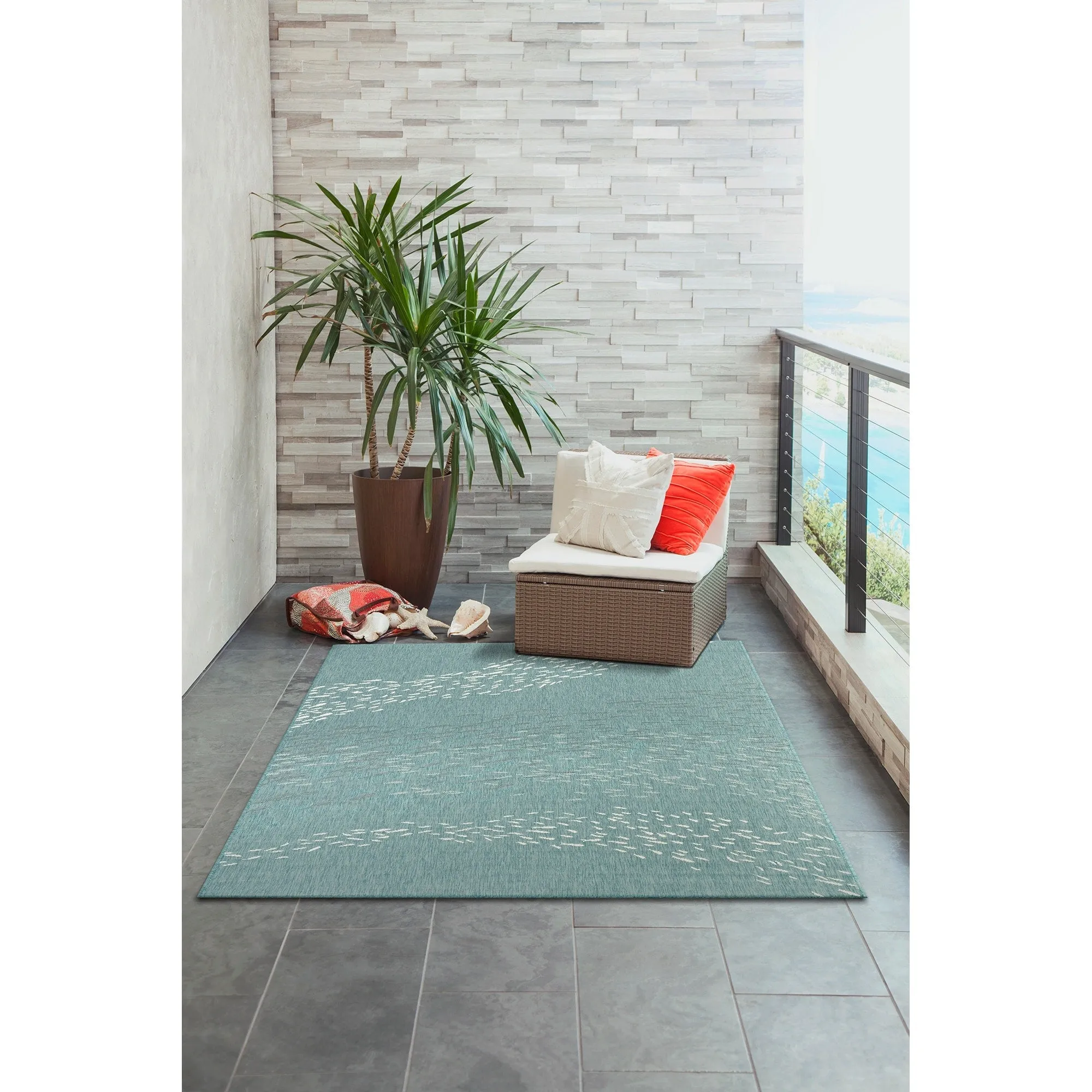 Liora Manne Carmel School Of Fish Indoor/Outdoor Area Rug