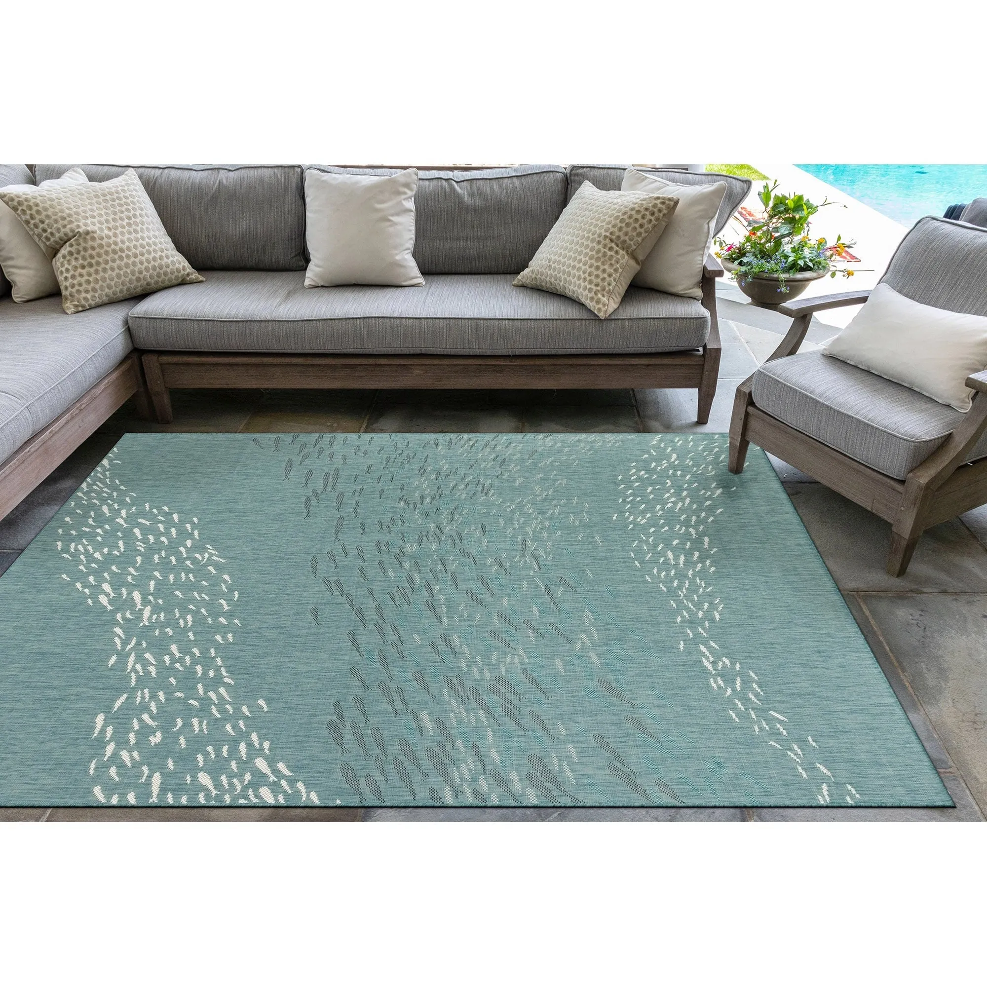 Liora Manne Carmel School Of Fish Indoor/Outdoor Area Rug