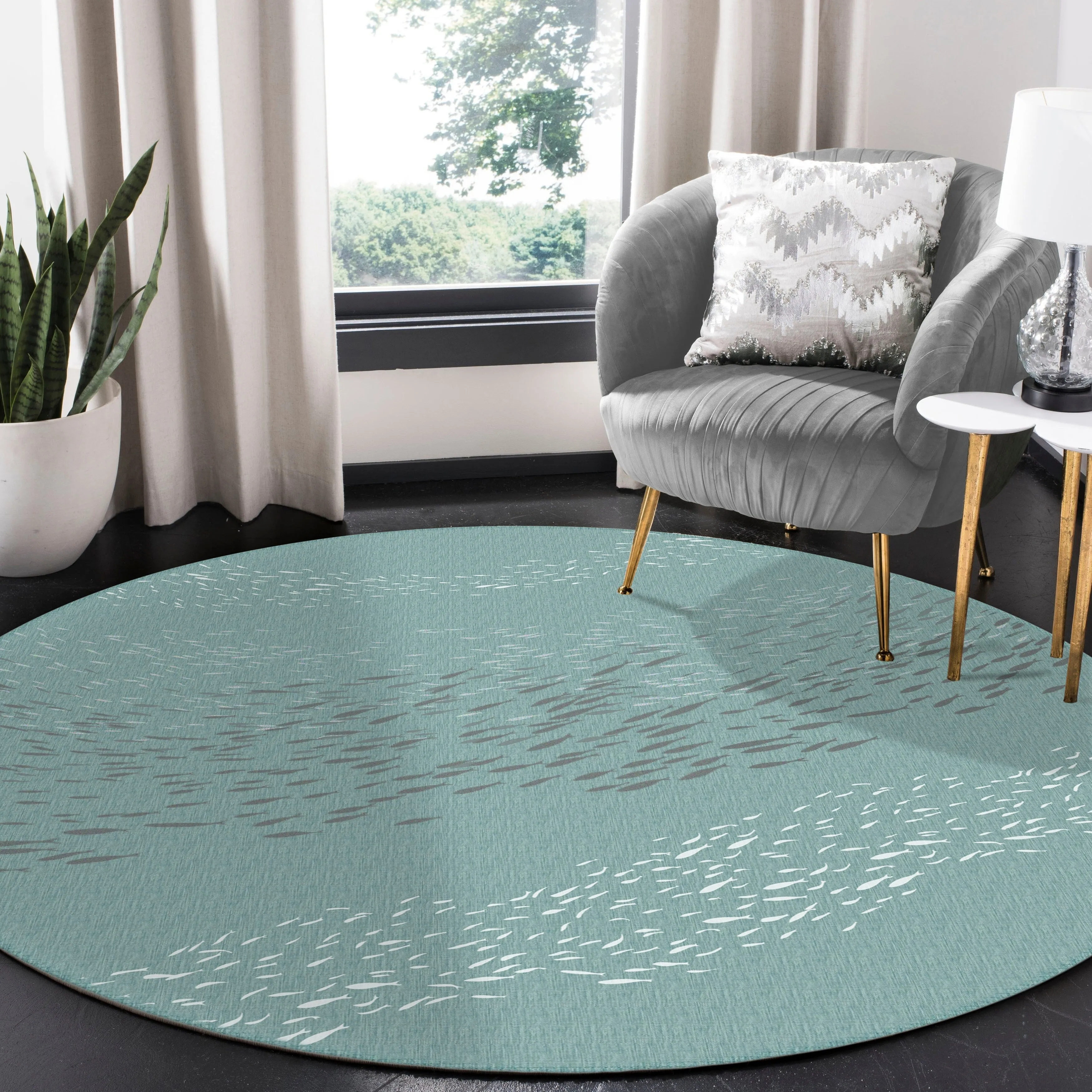 Liora Manne Carmel School Of Fish Indoor/Outdoor Area Rug