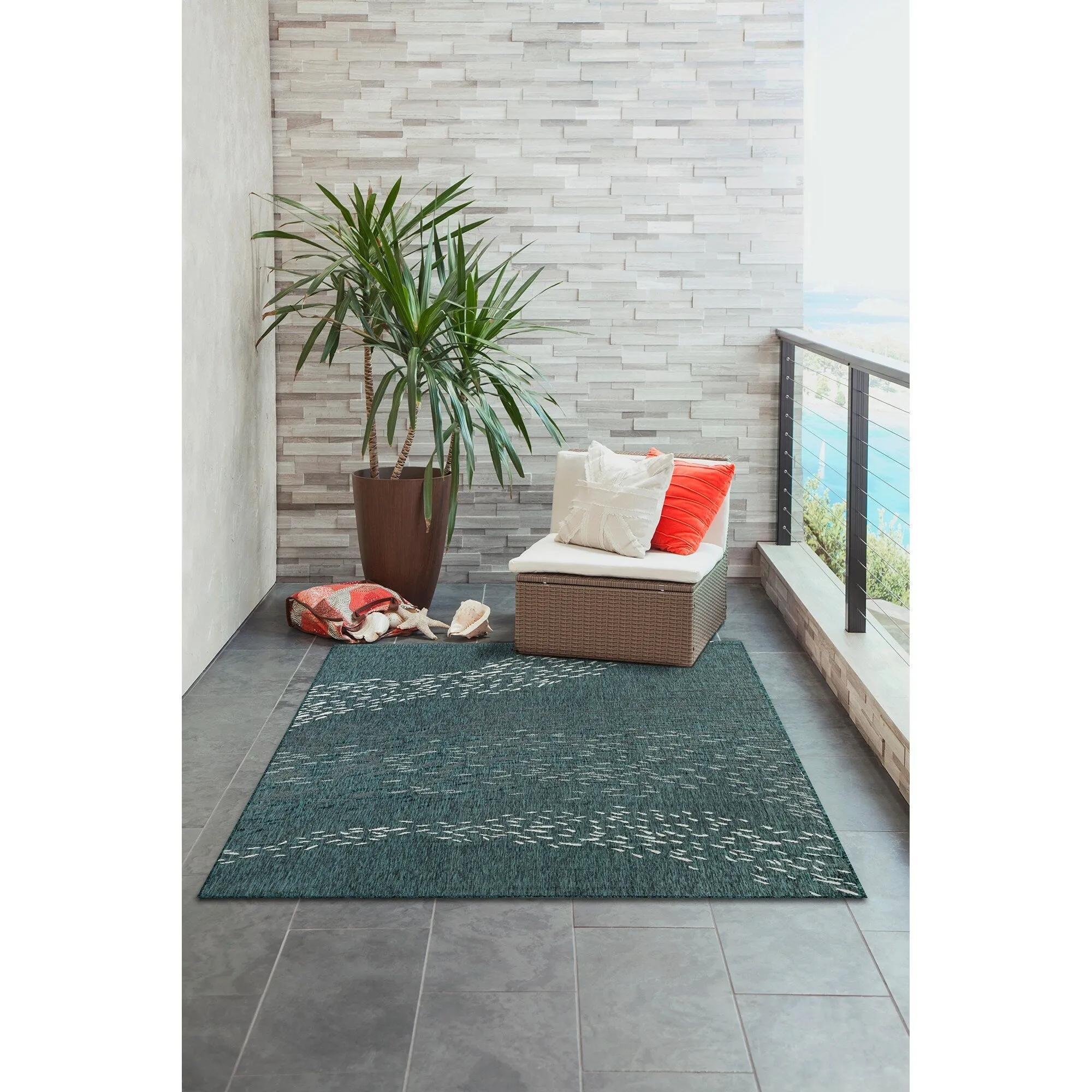 Liora Manne Carmel School Of Fish Indoor/Outdoor Area Rug