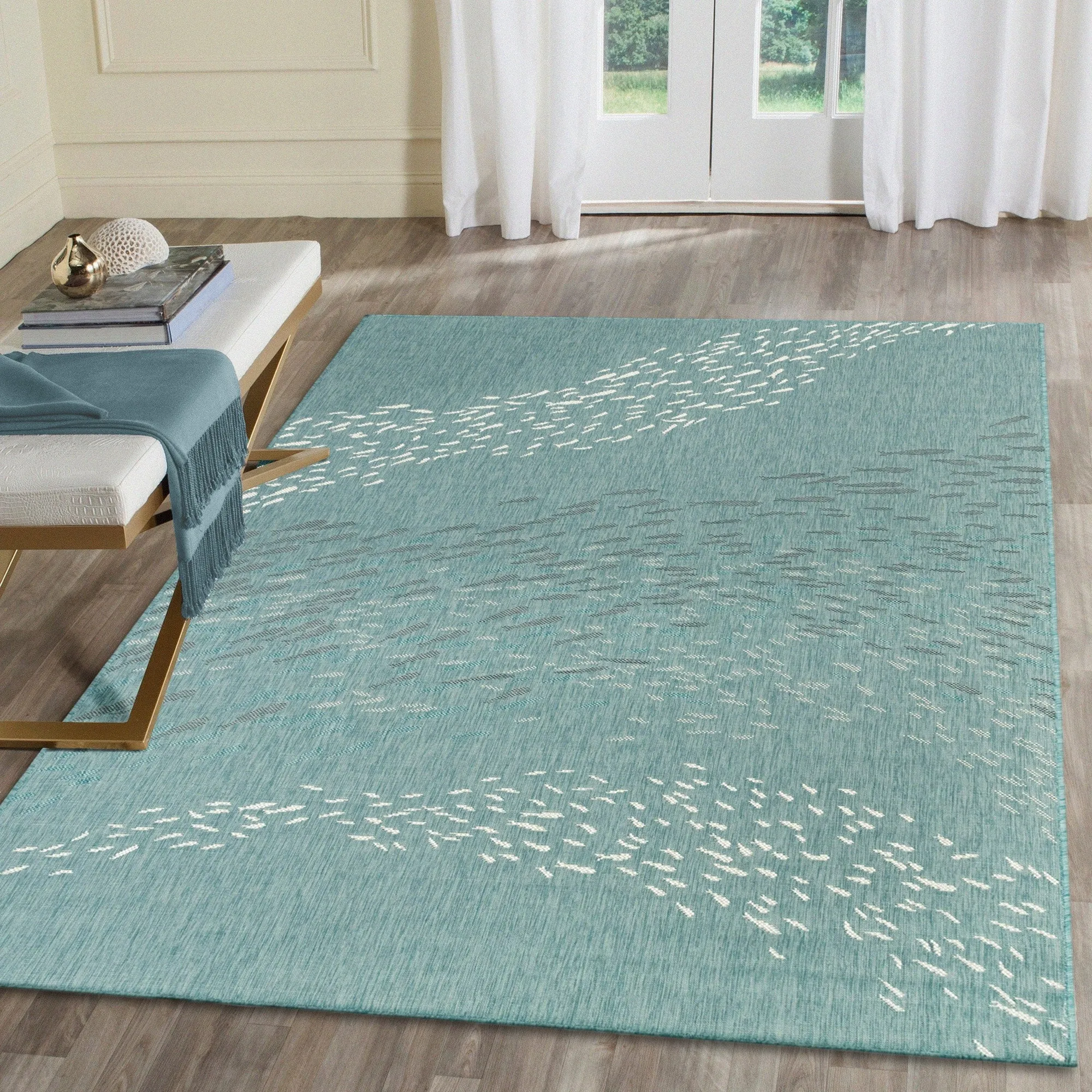 Liora Manne Carmel School Of Fish Indoor/Outdoor Area Rug