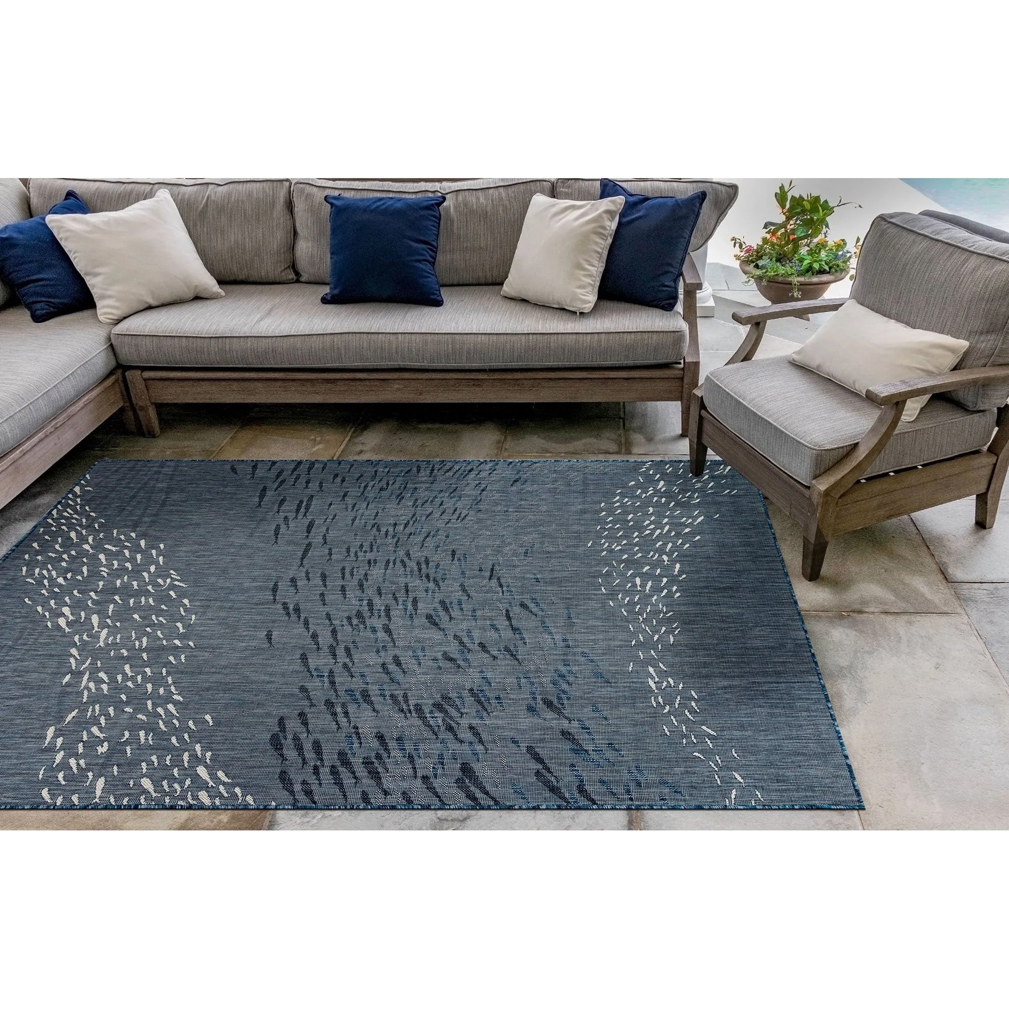 Liora Manne Carmel School Of Fish Indoor/Outdoor Area Rug