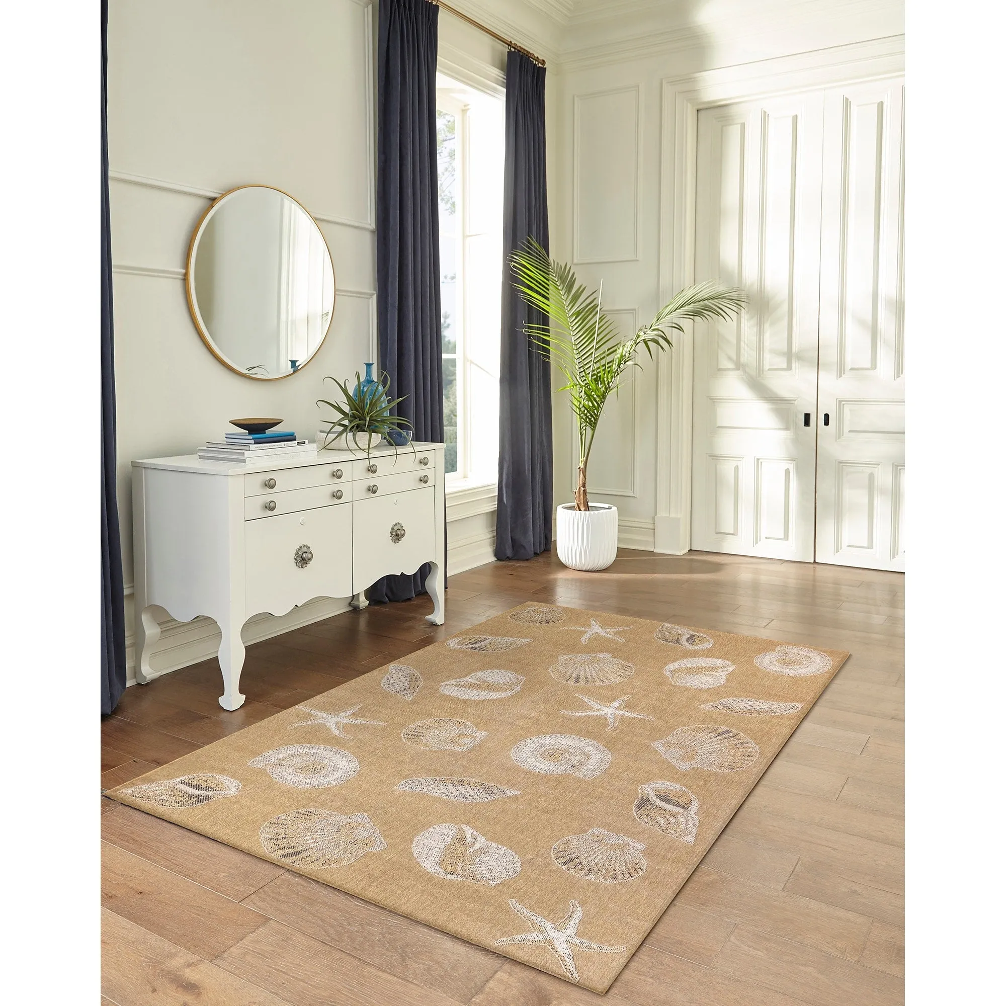 Liora Manne Carmel Shells Casual Indoor/ Outdoor Flat Area Rug