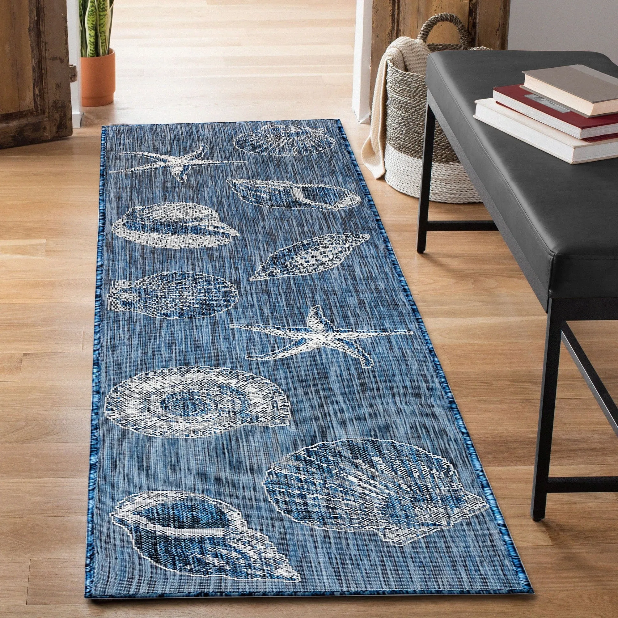 Liora Manne Carmel Shells Casual Indoor/ Outdoor Flat Area Rug