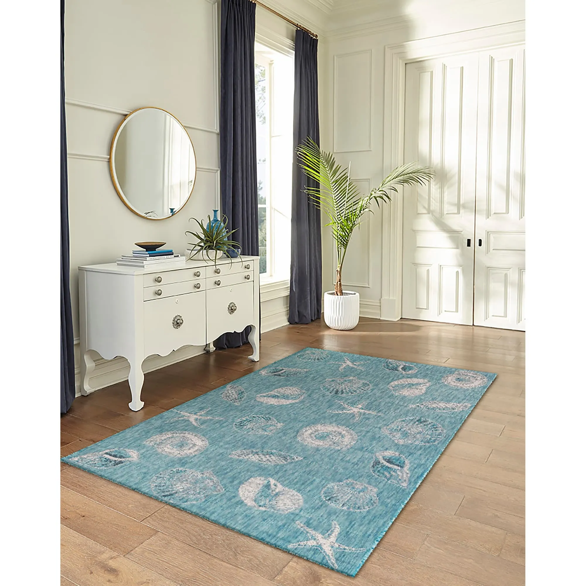 Liora Manne Carmel Shells Casual Indoor/ Outdoor Flat Area Rug