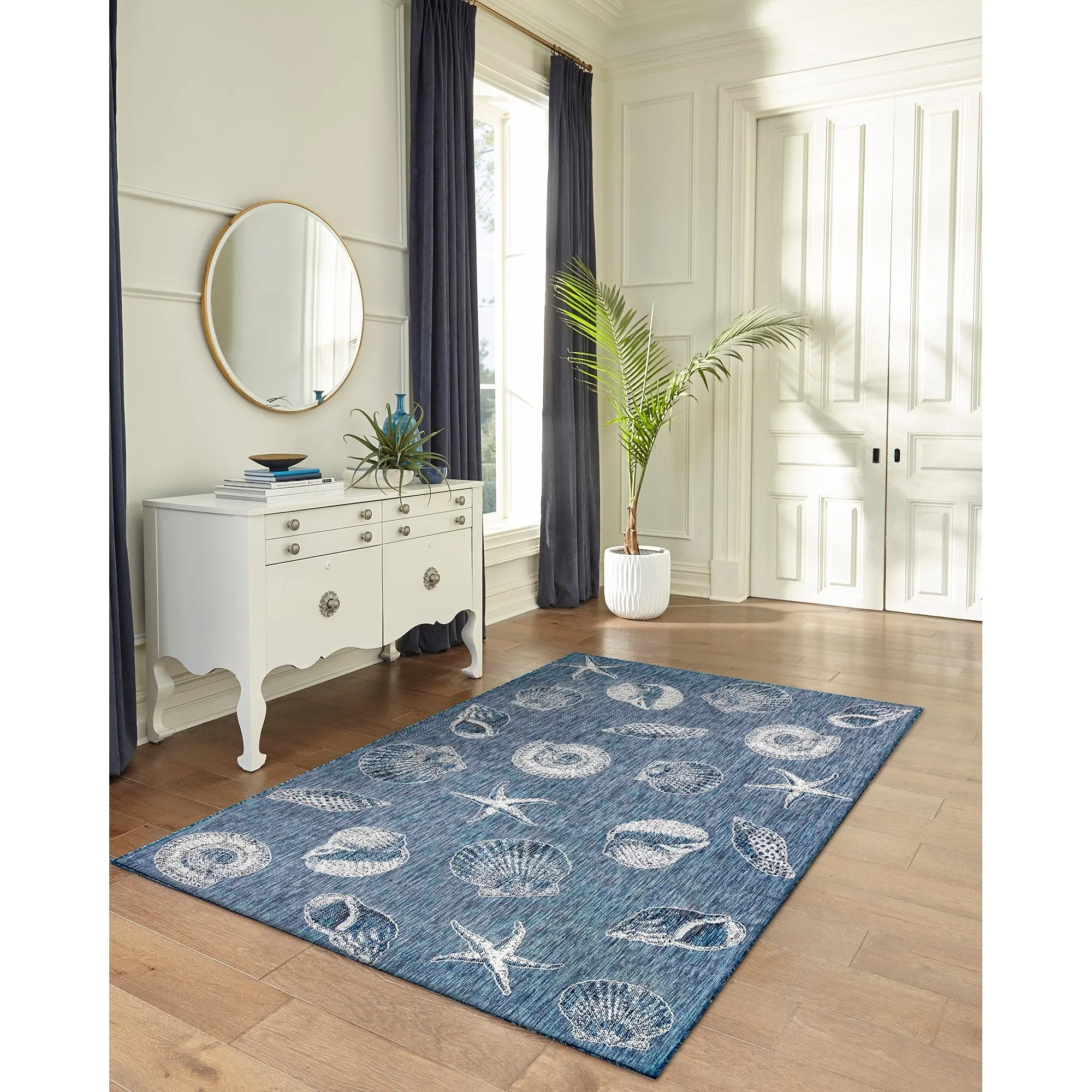 Liora Manne Carmel Shells Casual Indoor/ Outdoor Flat Area Rug