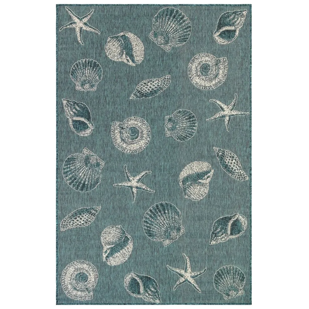 Liora Manne Carmel Shells Casual Indoor/ Outdoor Flat Area Rug