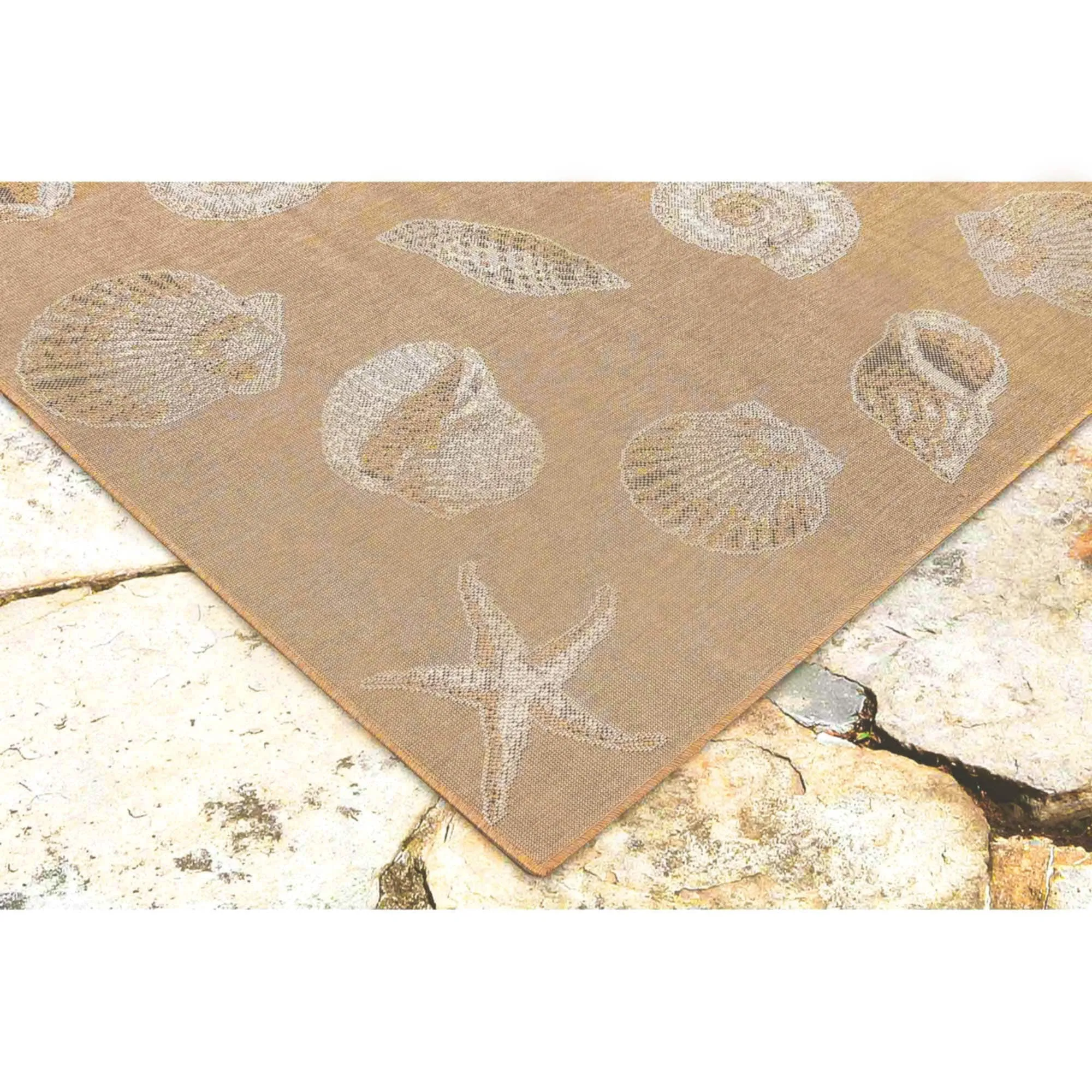 Liora Manne Carmel Shells Casual Indoor/ Outdoor Flat Area Rug