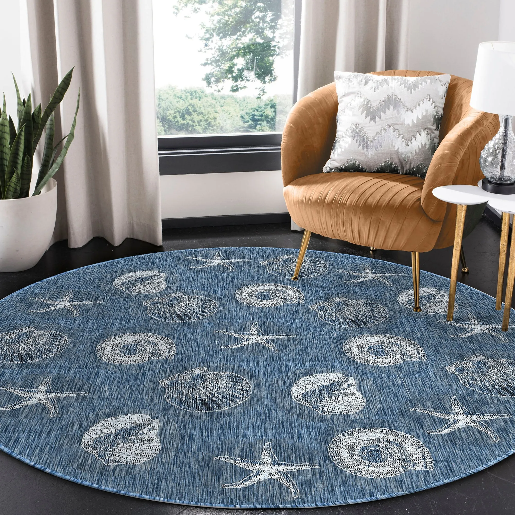 Liora Manne Carmel Shells Casual Indoor/ Outdoor Flat Area Rug