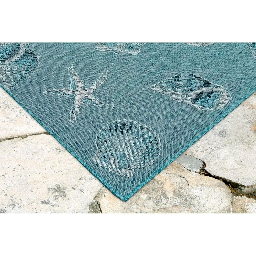 Liora Manne Carmel Shells Casual Indoor/ Outdoor Flat Area Rug