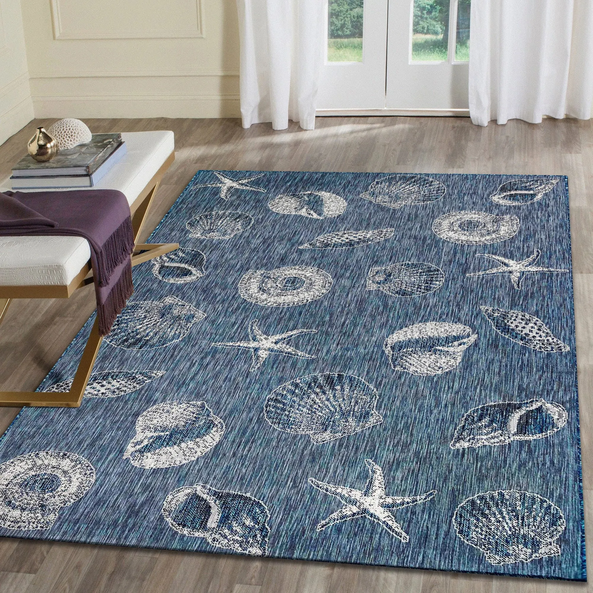 Liora Manne Carmel Shells Casual Indoor/ Outdoor Flat Area Rug