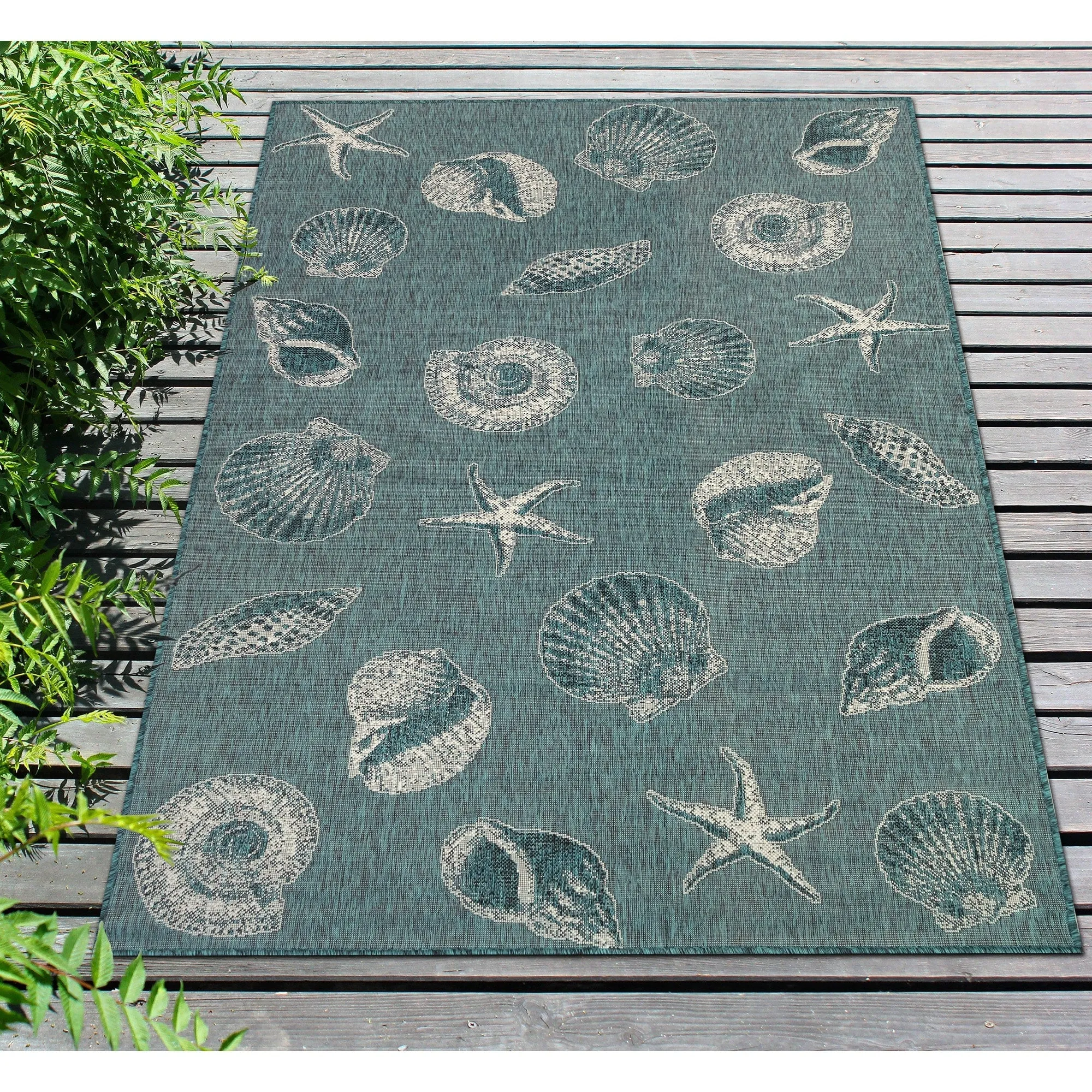 Liora Manne Carmel Shells Casual Indoor/ Outdoor Flat Area Rug