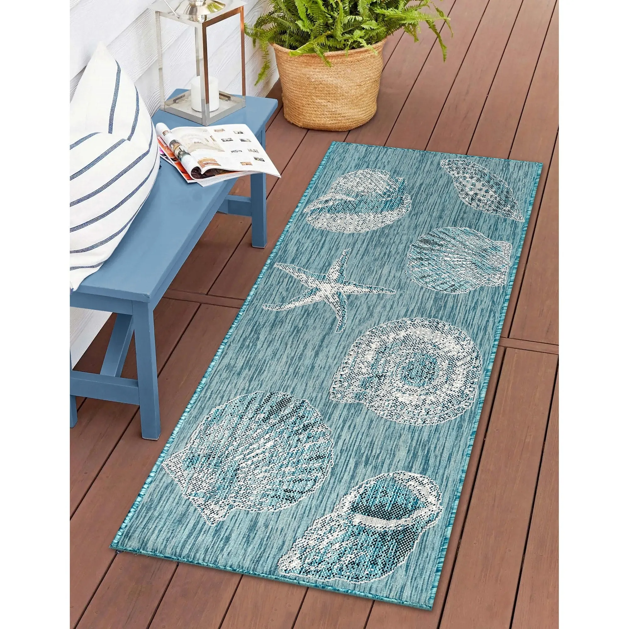 Liora Manne Carmel Shells Casual Indoor/ Outdoor Flat Area Rug