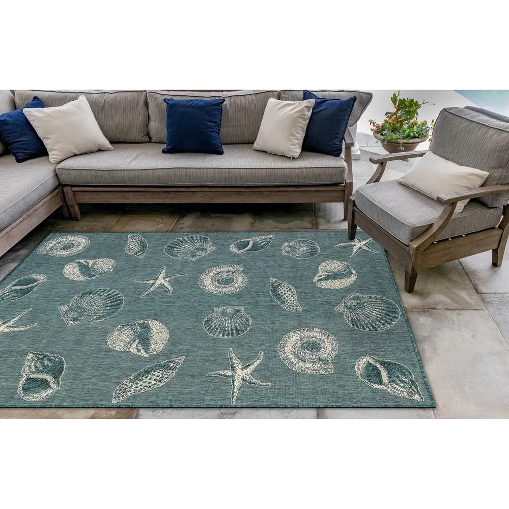 Liora Manne Carmel Shells Casual Indoor/ Outdoor Flat Area Rug