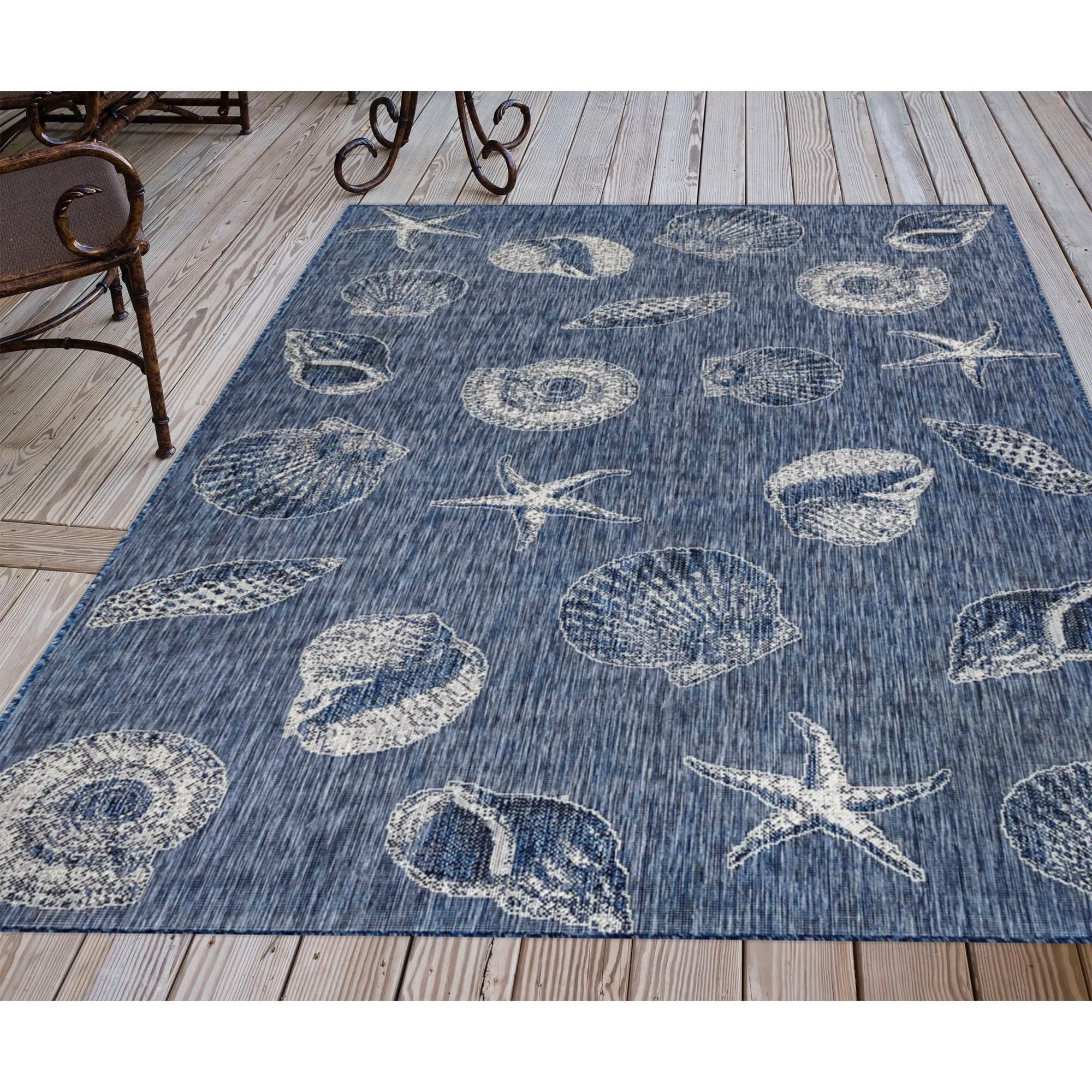 Liora Manne Carmel Shells Casual Indoor/ Outdoor Flat Area Rug