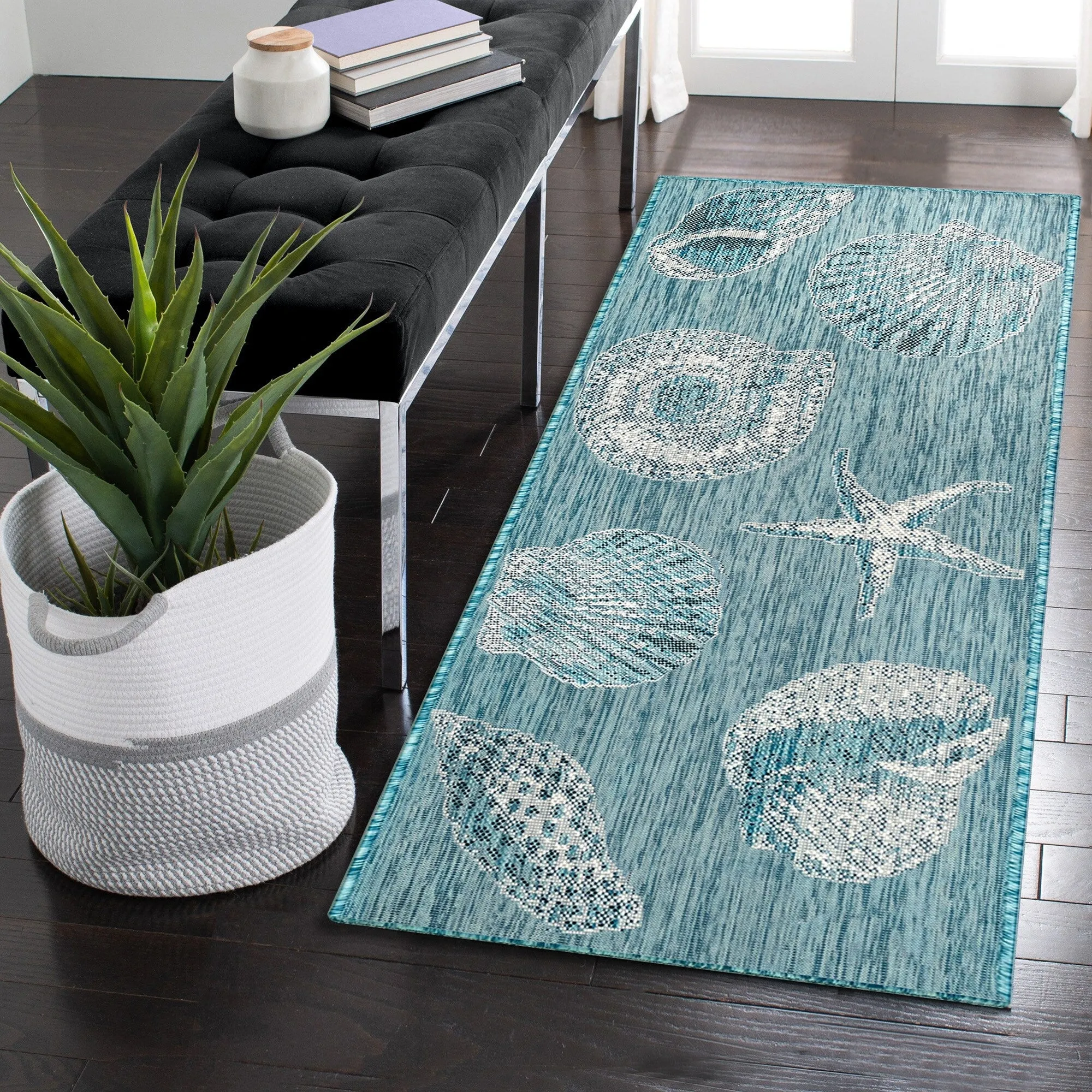 Liora Manne Carmel Shells Casual Indoor/ Outdoor Flat Area Rug