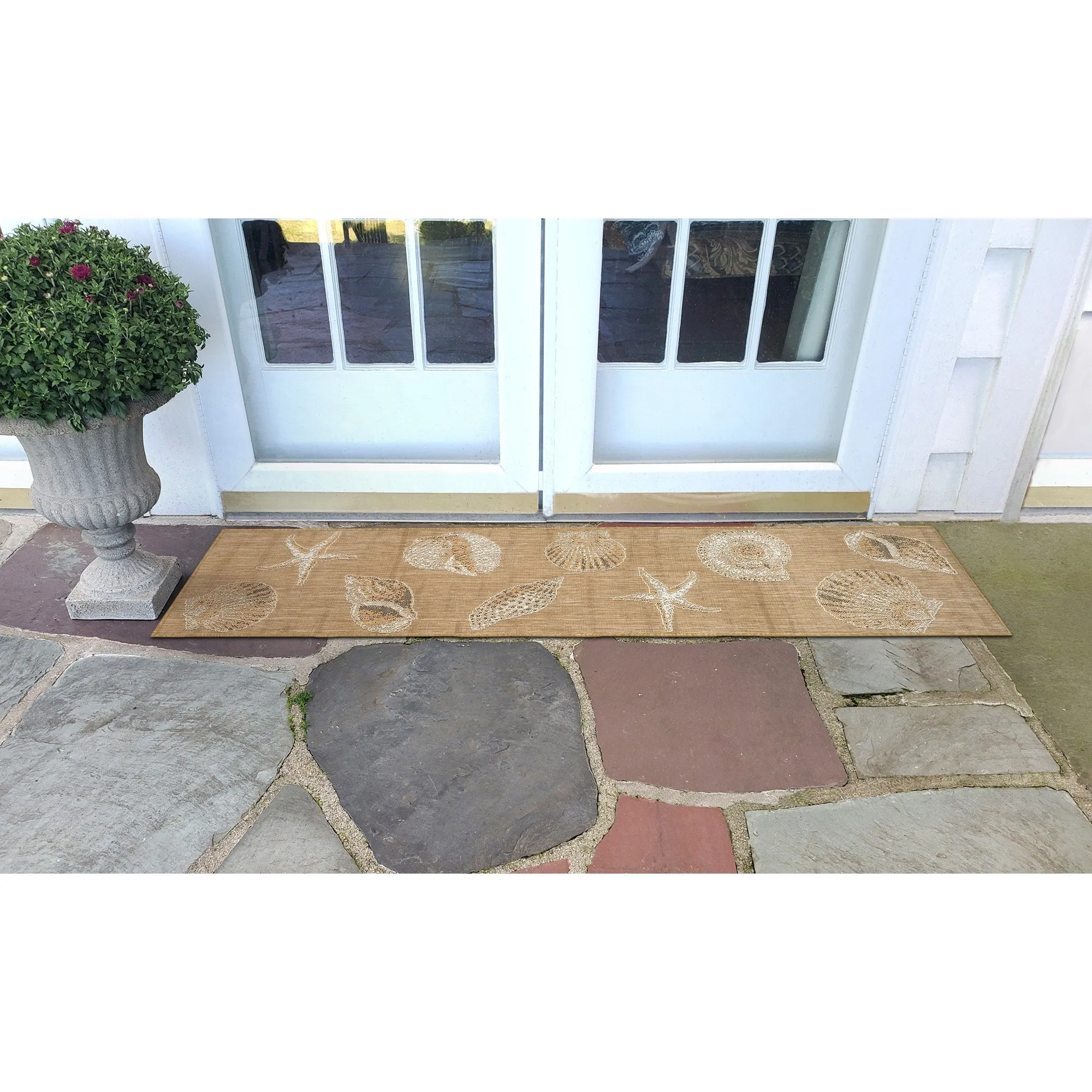 Liora Manne Carmel Shells Casual Indoor/ Outdoor Flat Area Rug