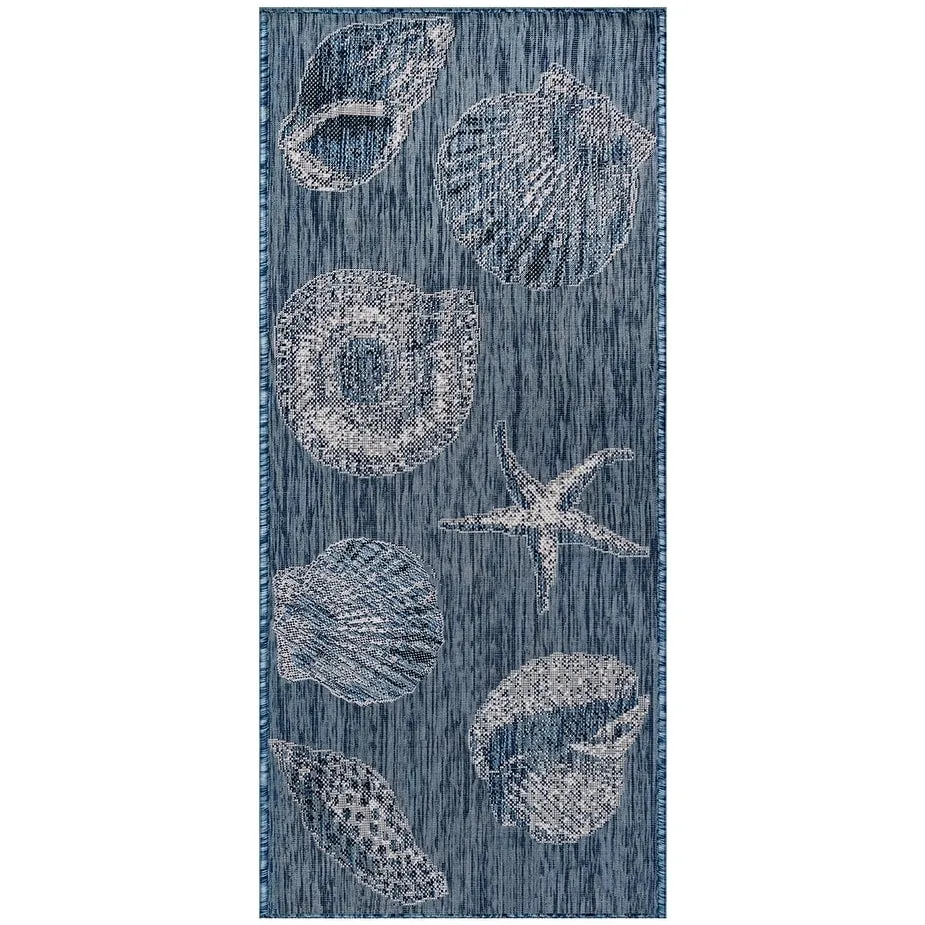 Liora Manne Carmel Shells Casual Indoor/ Outdoor Flat Area Rug