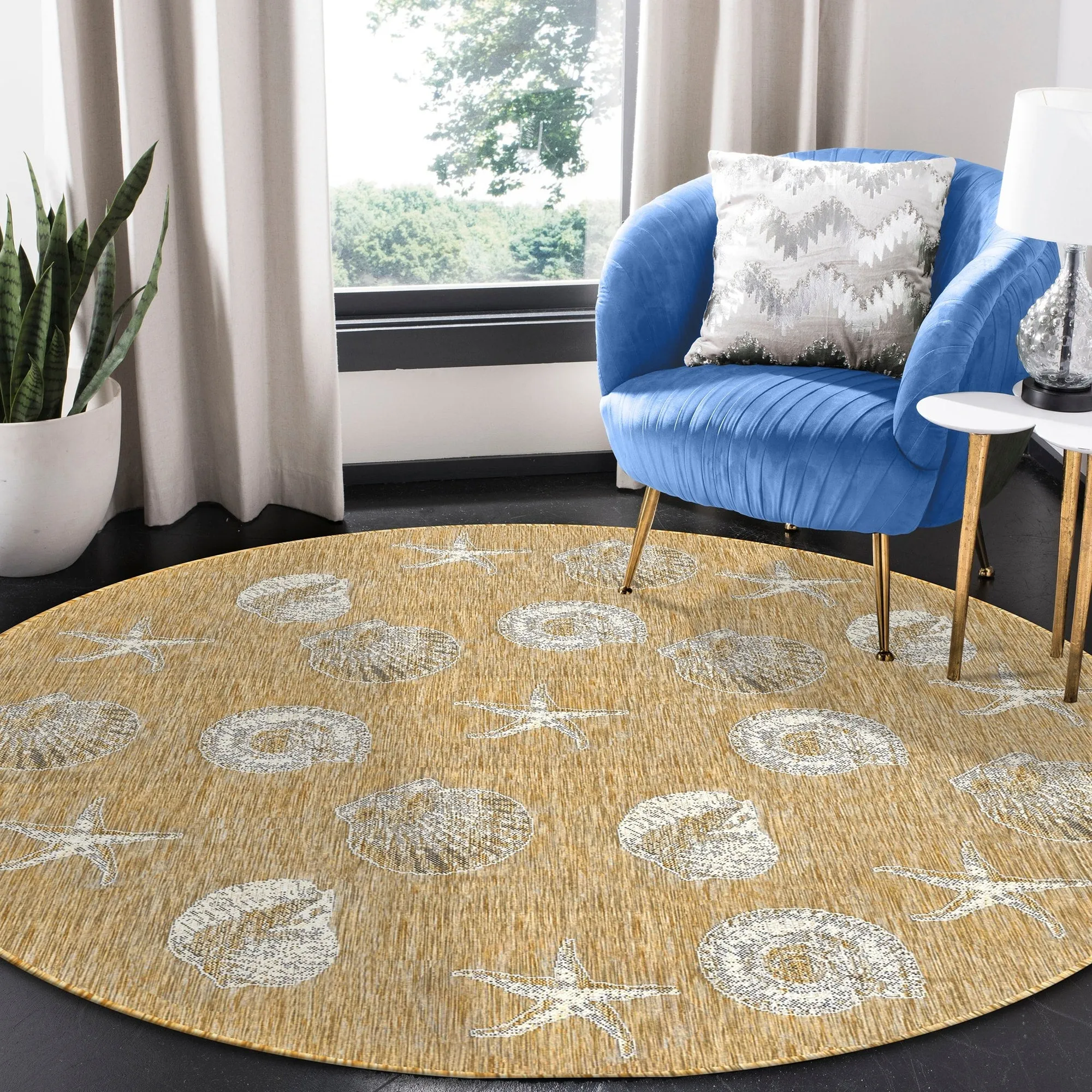 Liora Manne Carmel Shells Casual Indoor/ Outdoor Flat Area Rug