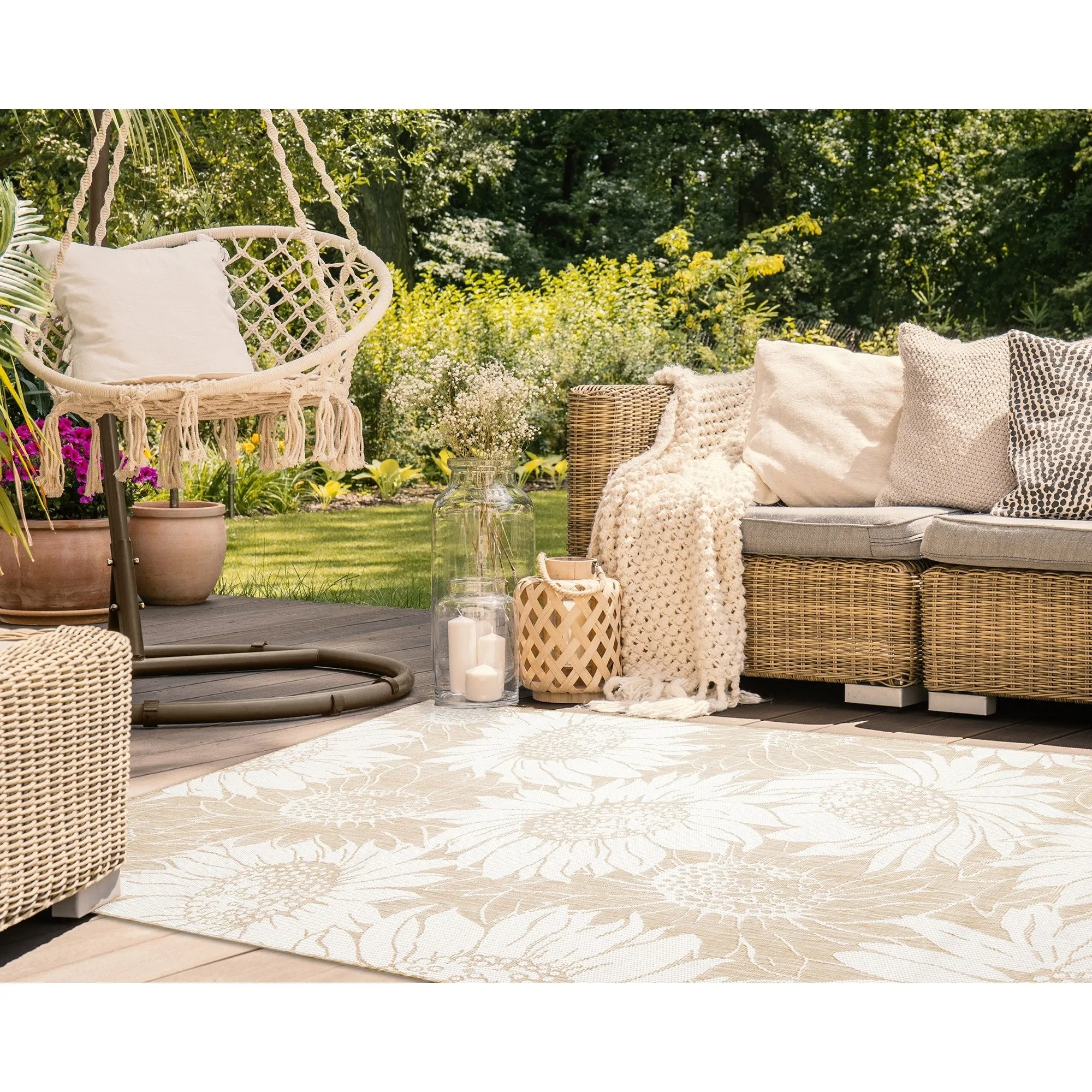 Liora Manne Carmel Sunflower Field Indoor/Outdoor Rug