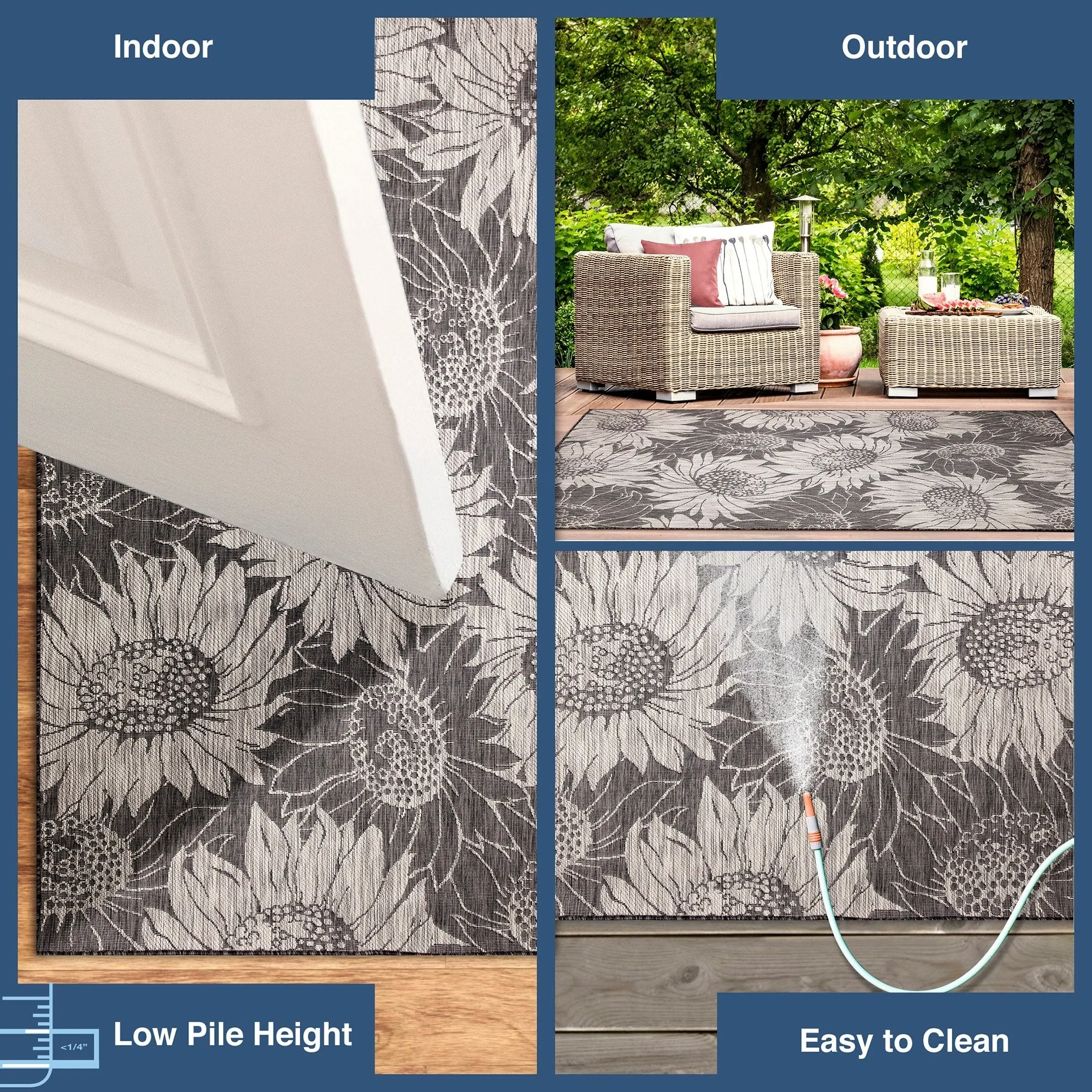 Liora Manne Carmel Sunflower Field Indoor/Outdoor Rug