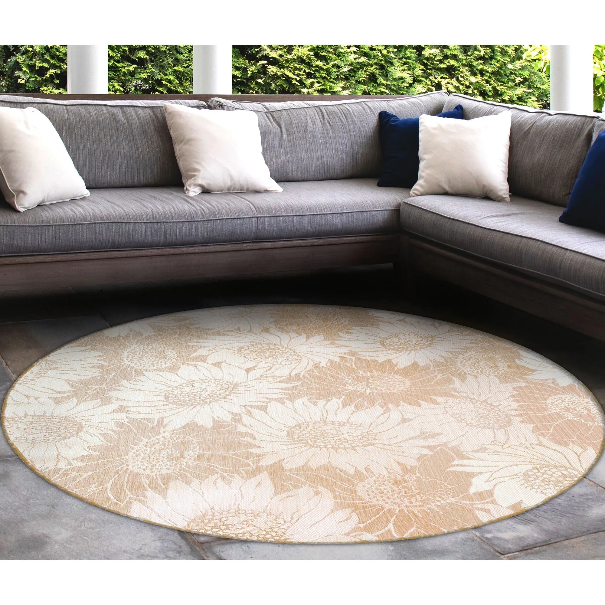 Liora Manne Carmel Sunflower Field Indoor/Outdoor Rug