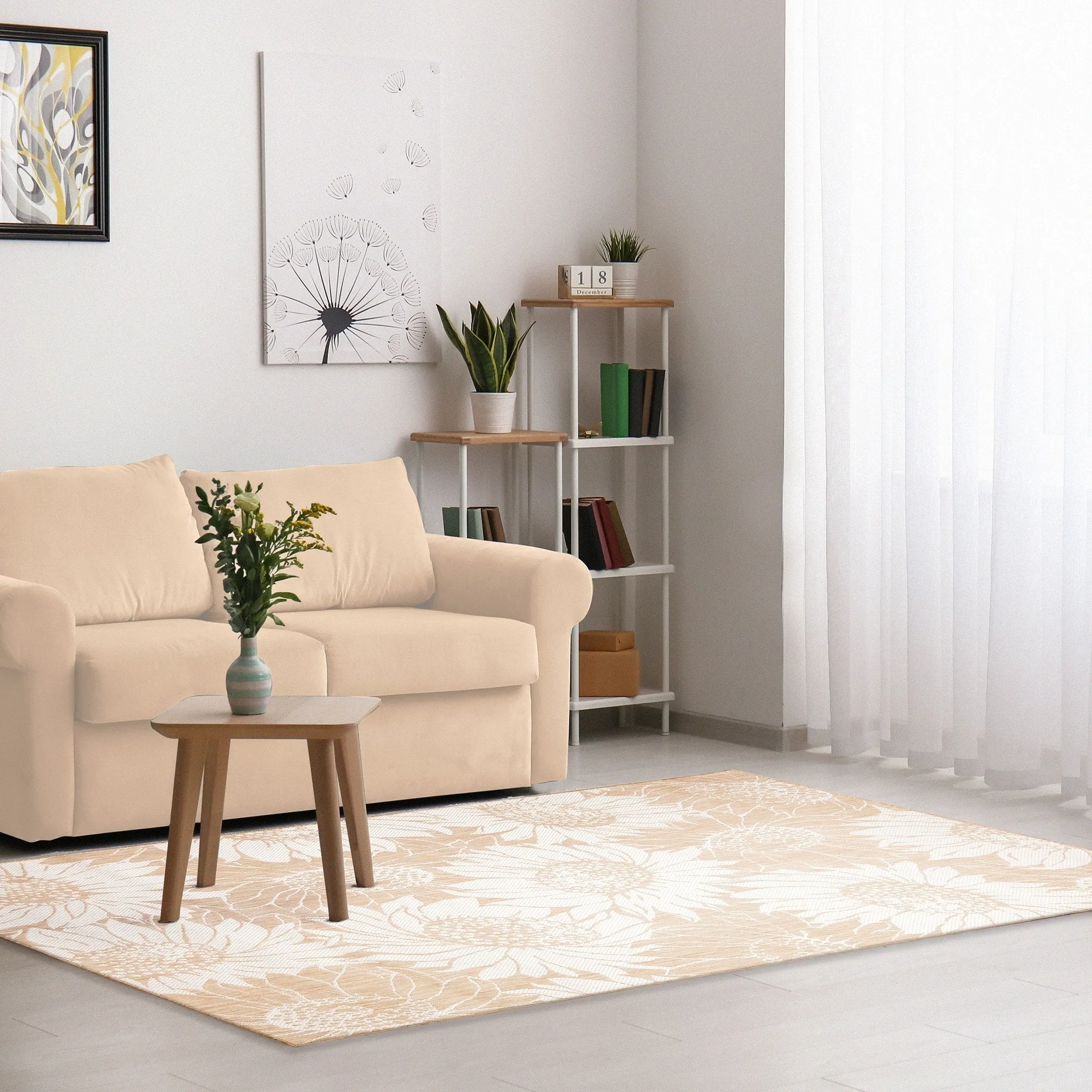 Liora Manne Carmel Sunflower Field Indoor/Outdoor Rug