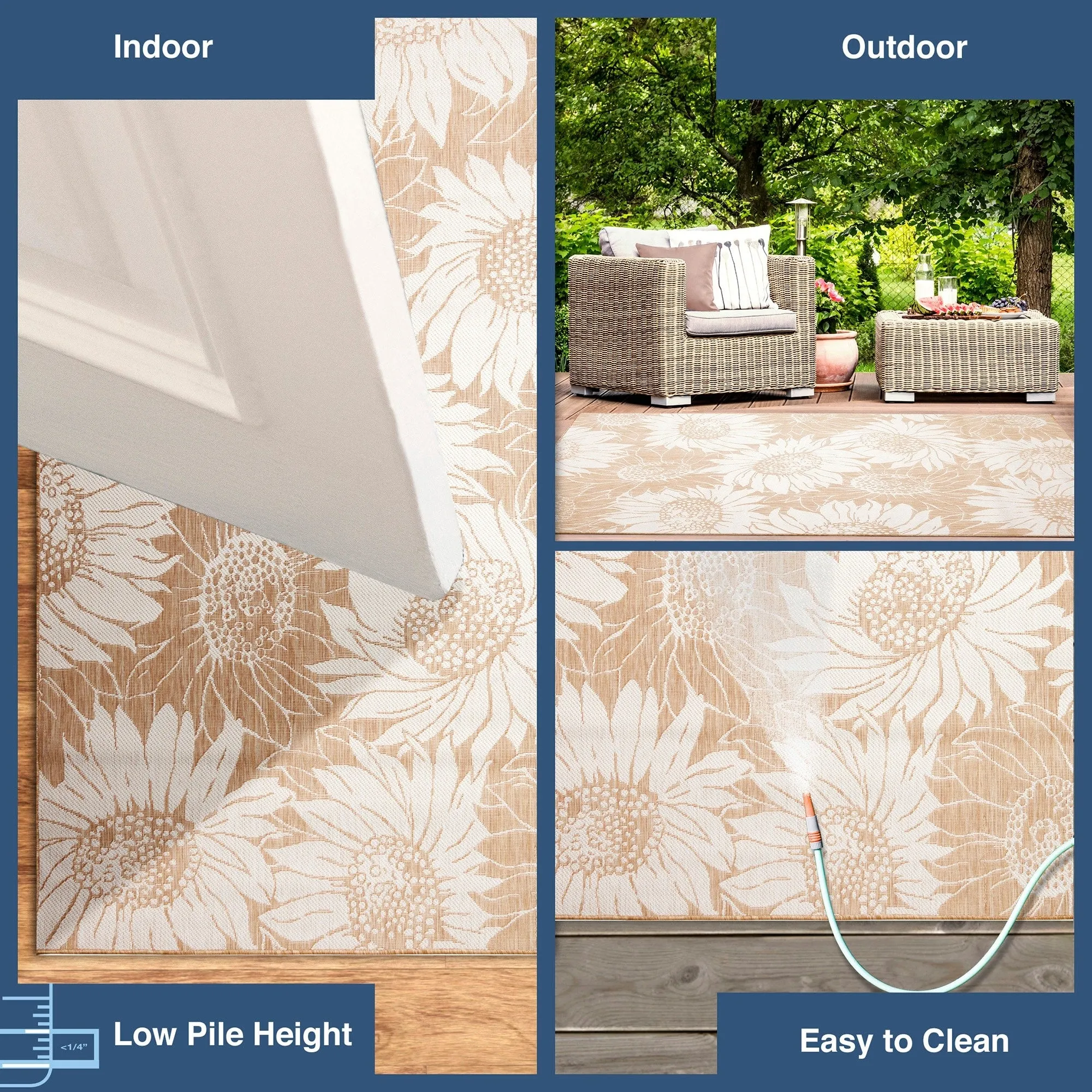 Liora Manne Carmel Sunflower Field Indoor/Outdoor Rug