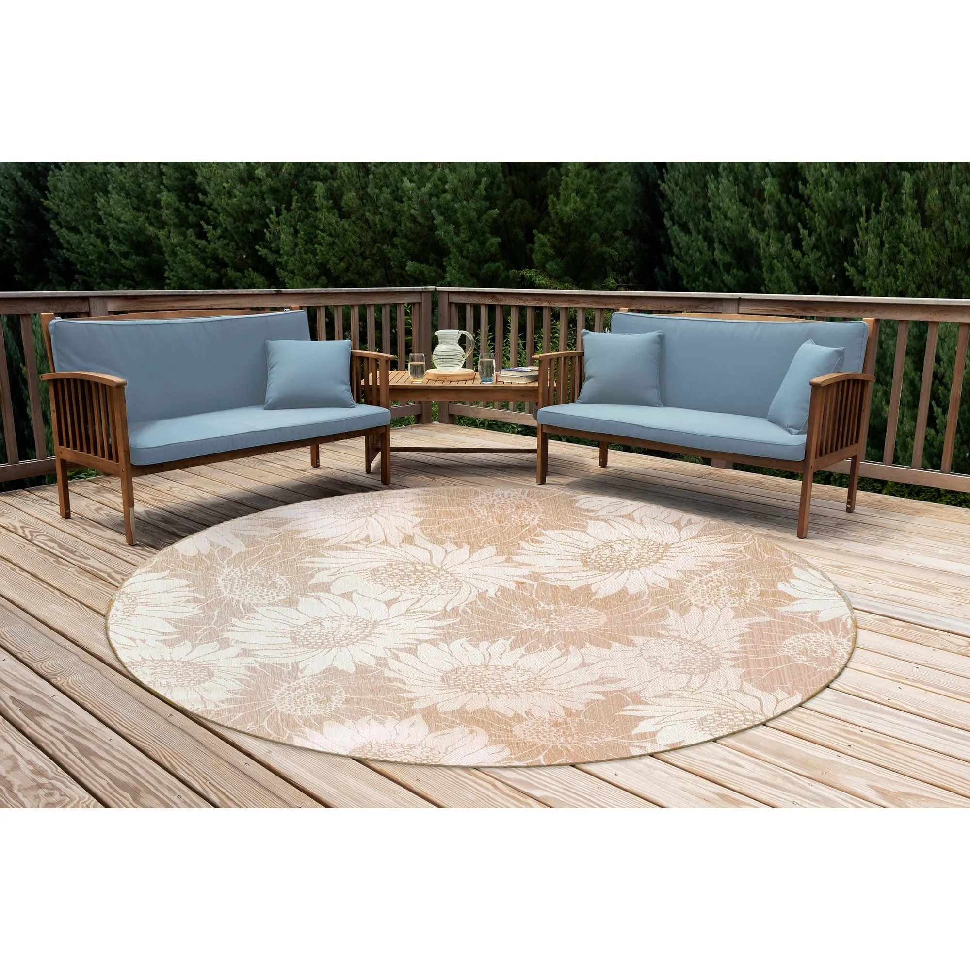 Liora Manne Carmel Sunflower Field Indoor/Outdoor Rug