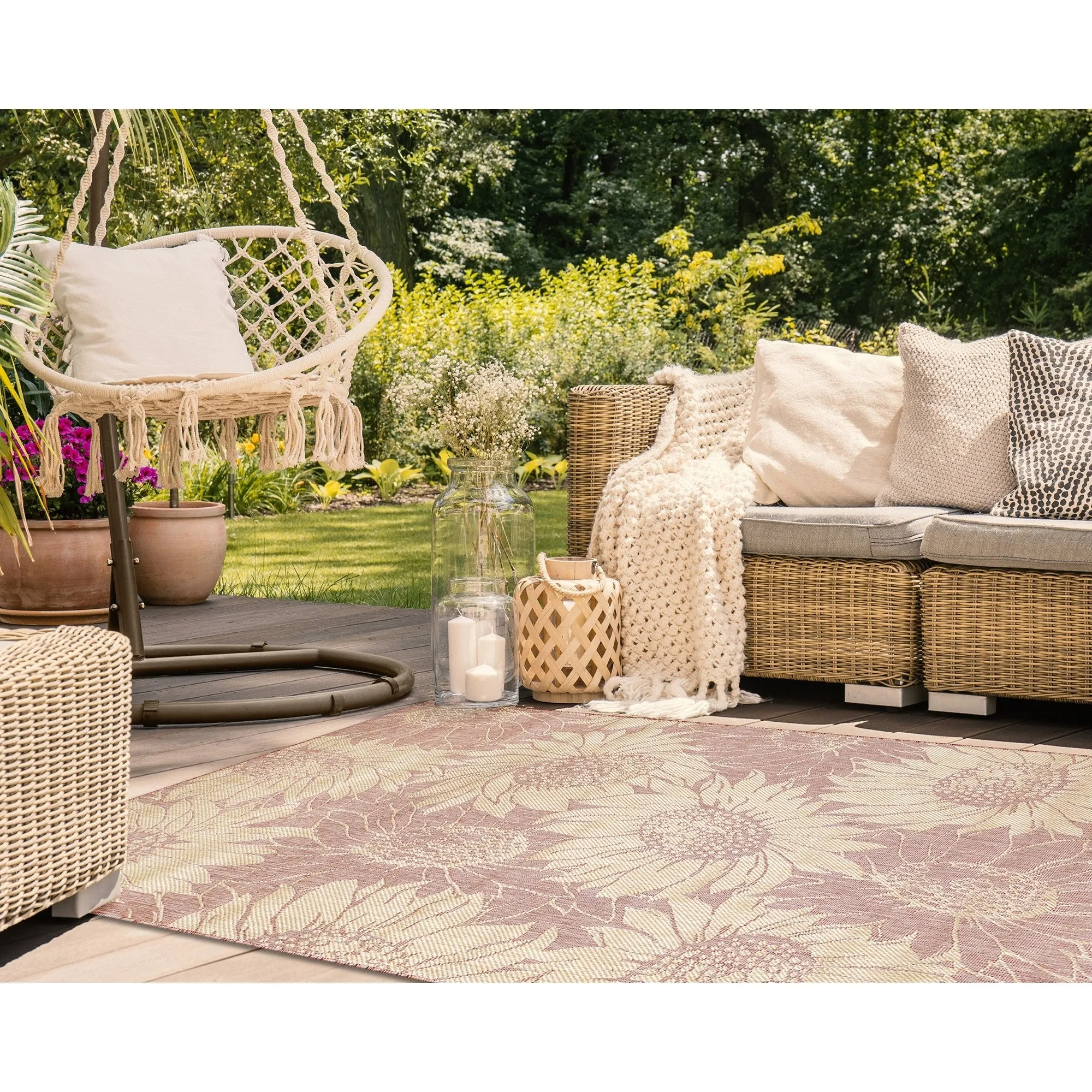 Liora Manne Carmel Sunflower Field Indoor/Outdoor Rug