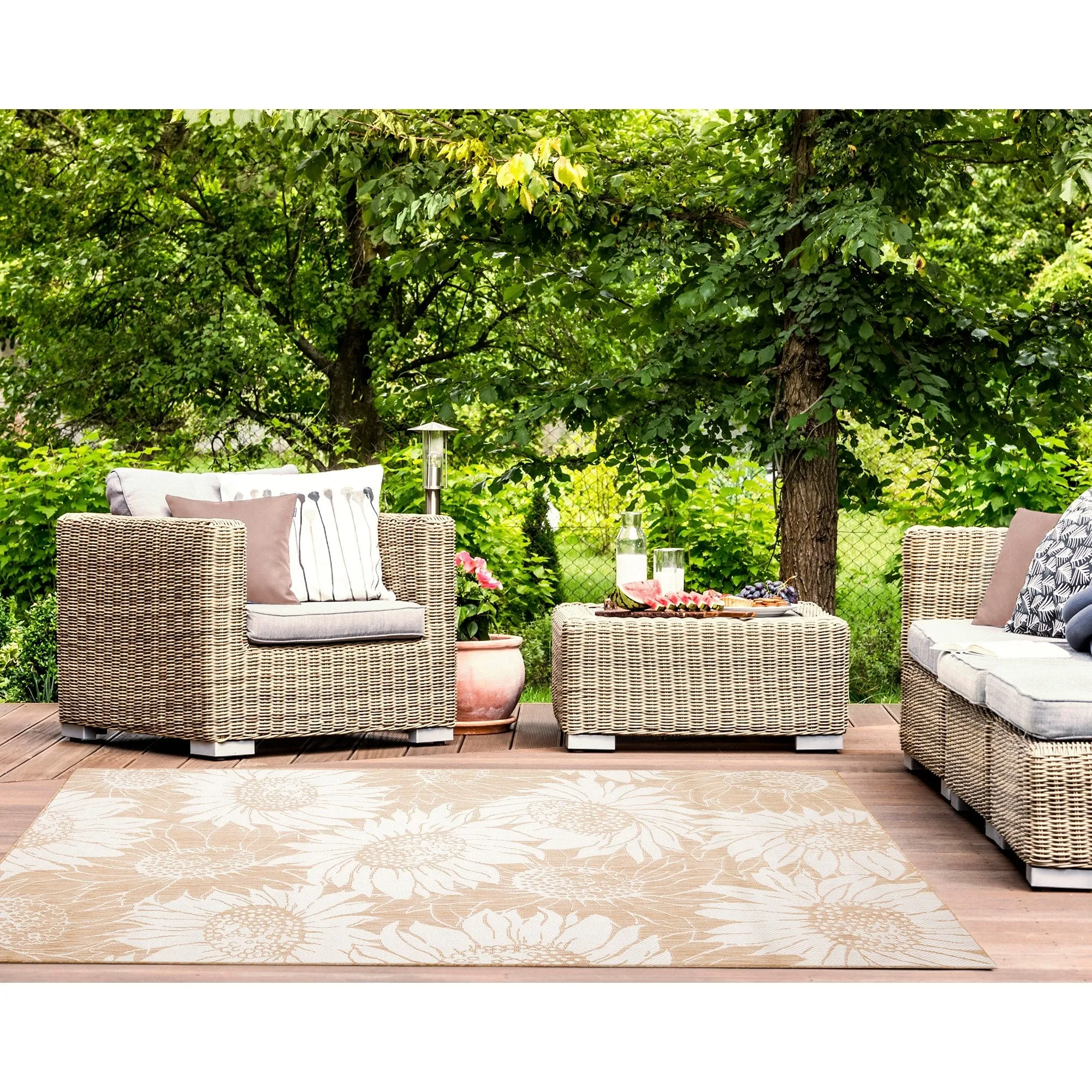 Liora Manne Carmel Sunflower Field Indoor/Outdoor Rug