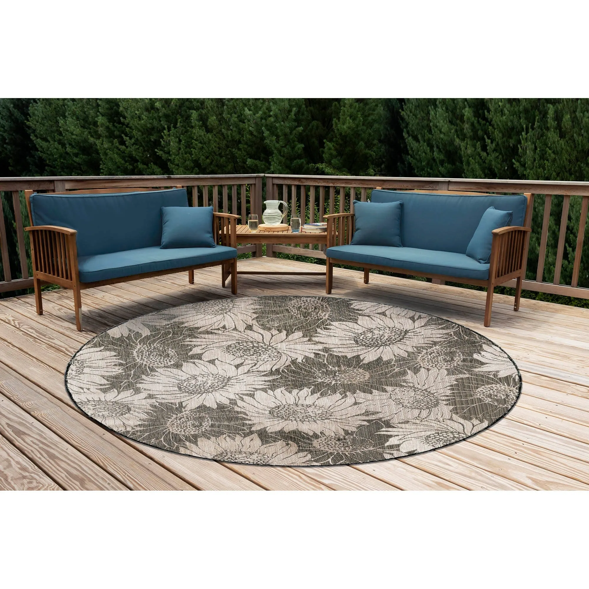 Liora Manne Carmel Sunflower Field Indoor/Outdoor Rug