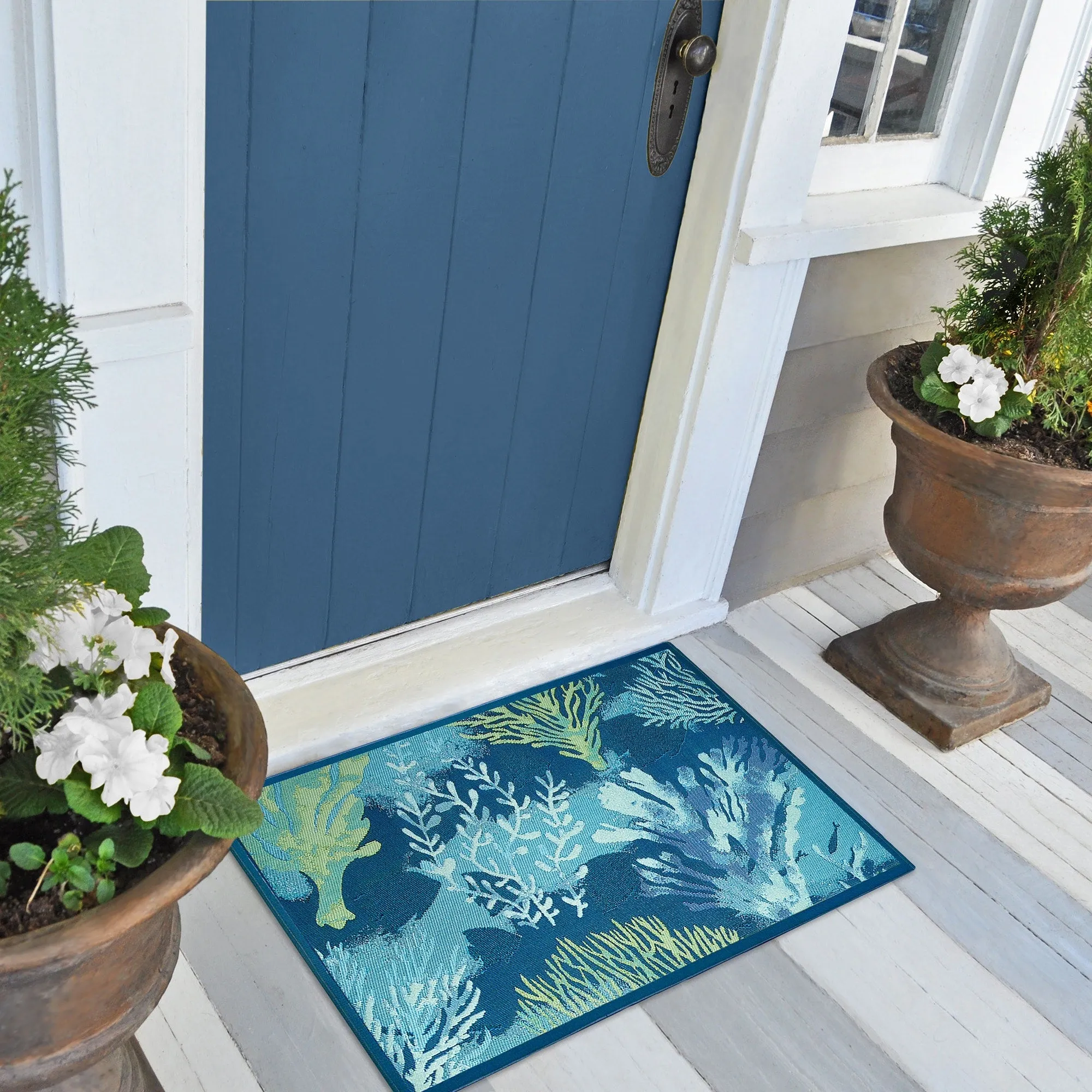 Liora Manne Esencia Coral Garden Indoor/Outdoor Mat
